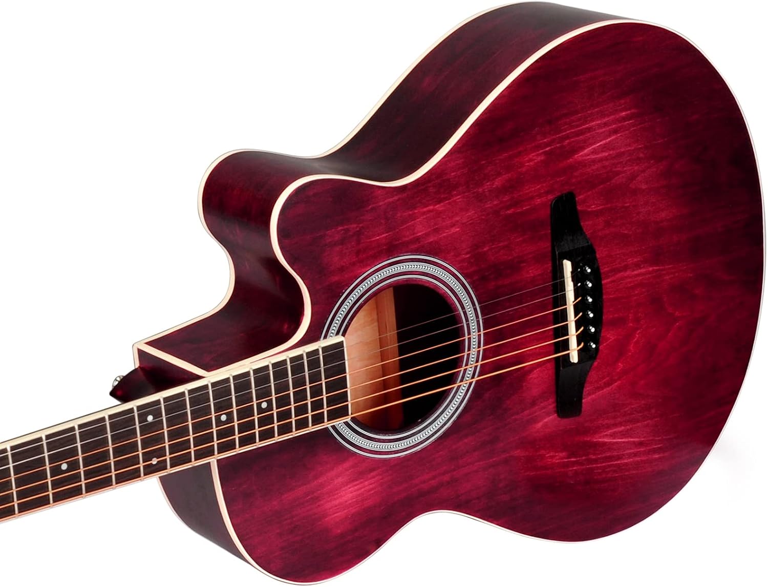 Winzz 40 Inches Acoustic Steel-string Guitar Beginner, Elegant Unique Color Design (Blue-green)
