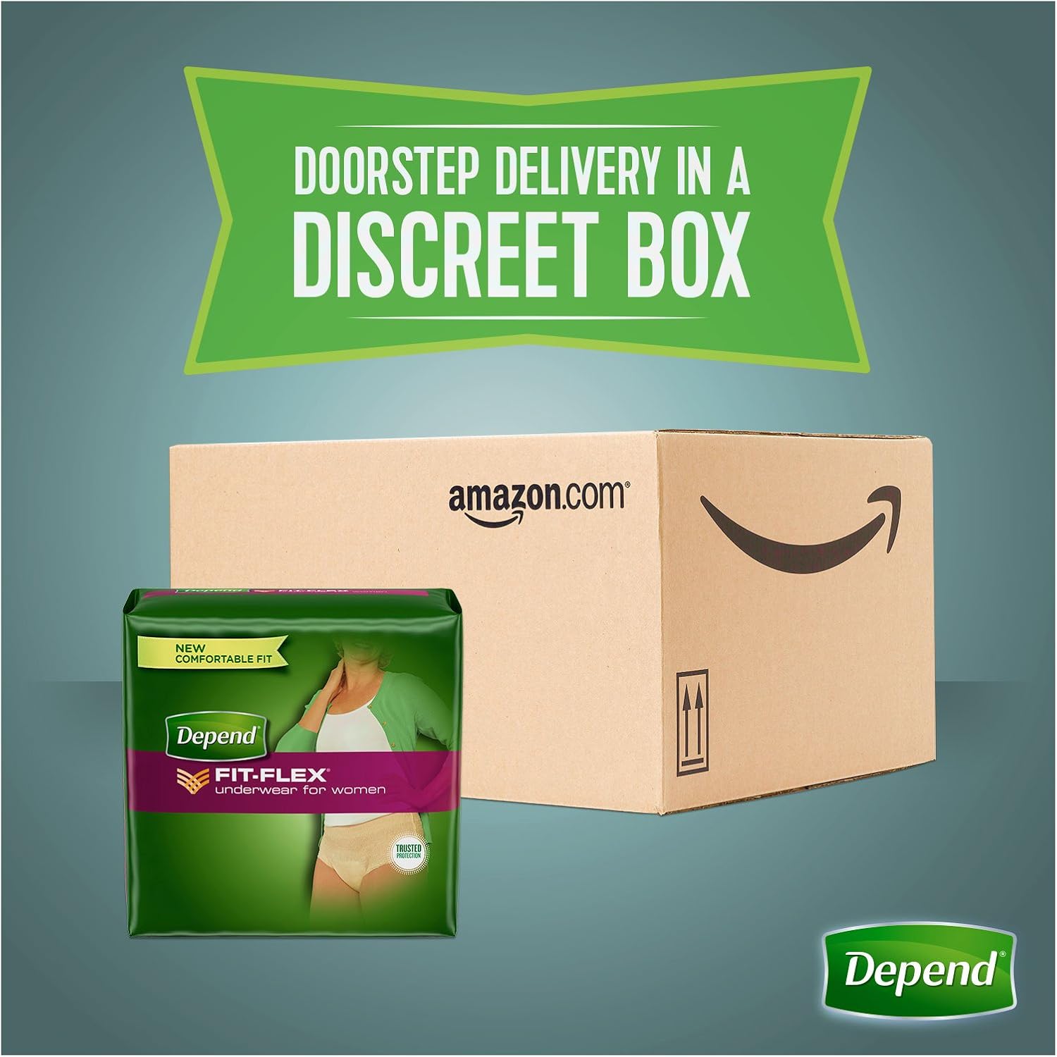 Depend FIT-FLEX Incontinence Underwear for Women, Disposable, Maximum Absorbency, Large, Blush, 52 Count (2 Packs of 26) (Packaging May Vary)