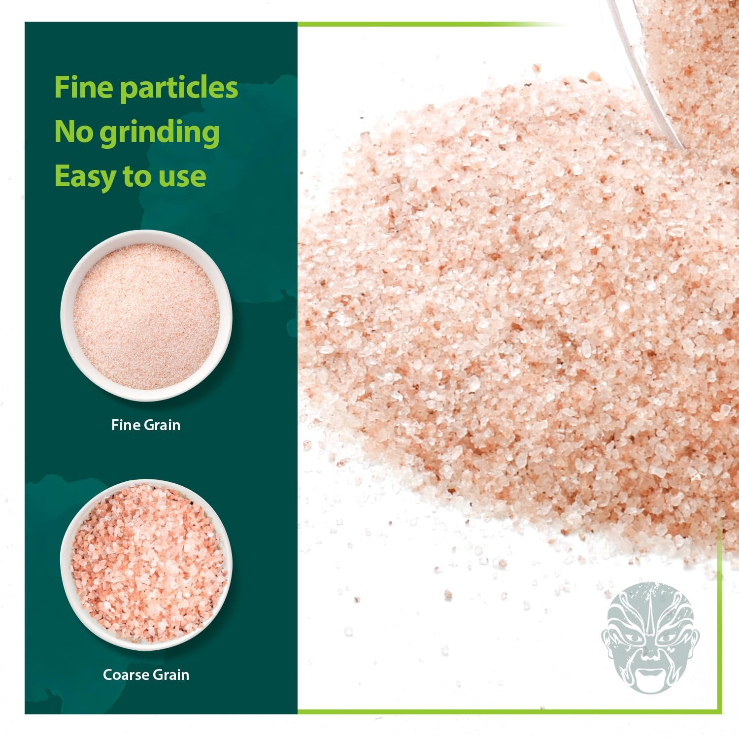 Soeos Himalayan Pink Salt, Fine Grain, 39 oz (2.4lb), Bottled