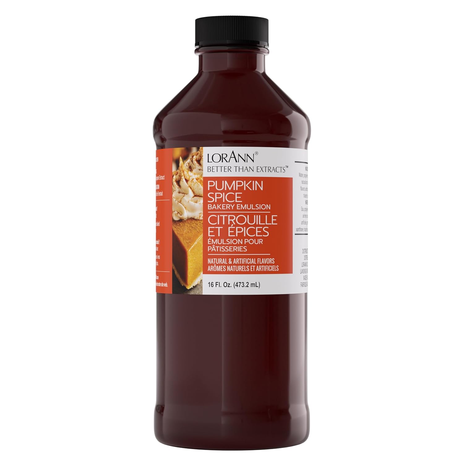 LorAnn Oils Peppermint Bakery Emulsion: True Essence, Ideal for Boosting Fruit Tones in Cakes, Cookies & Desserts, Gluten-Free, Keto-Friendly, Extract Substitute Essential for Your Kitchen, 16 Oz