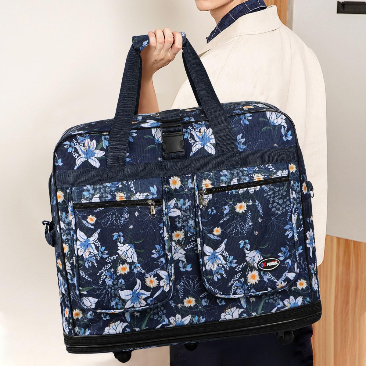 40'' Expandable Rolling Duffel Bag Suitcases w/Wheels,Foldable Luggage Bag