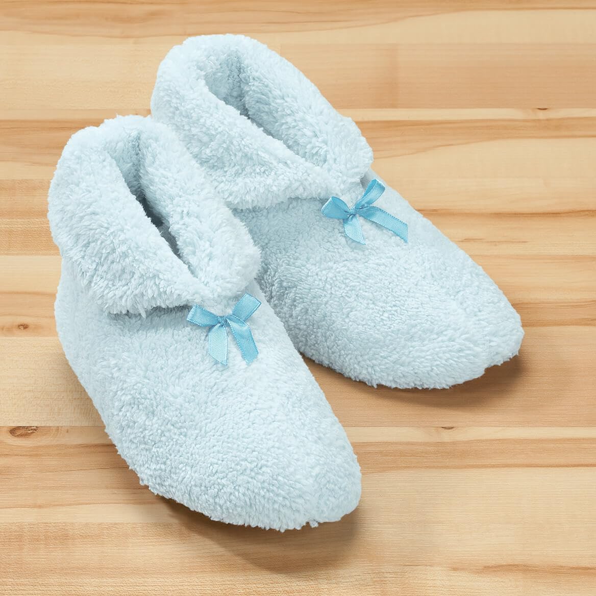 Women's Plush Chenille Slippers, Large, Blue