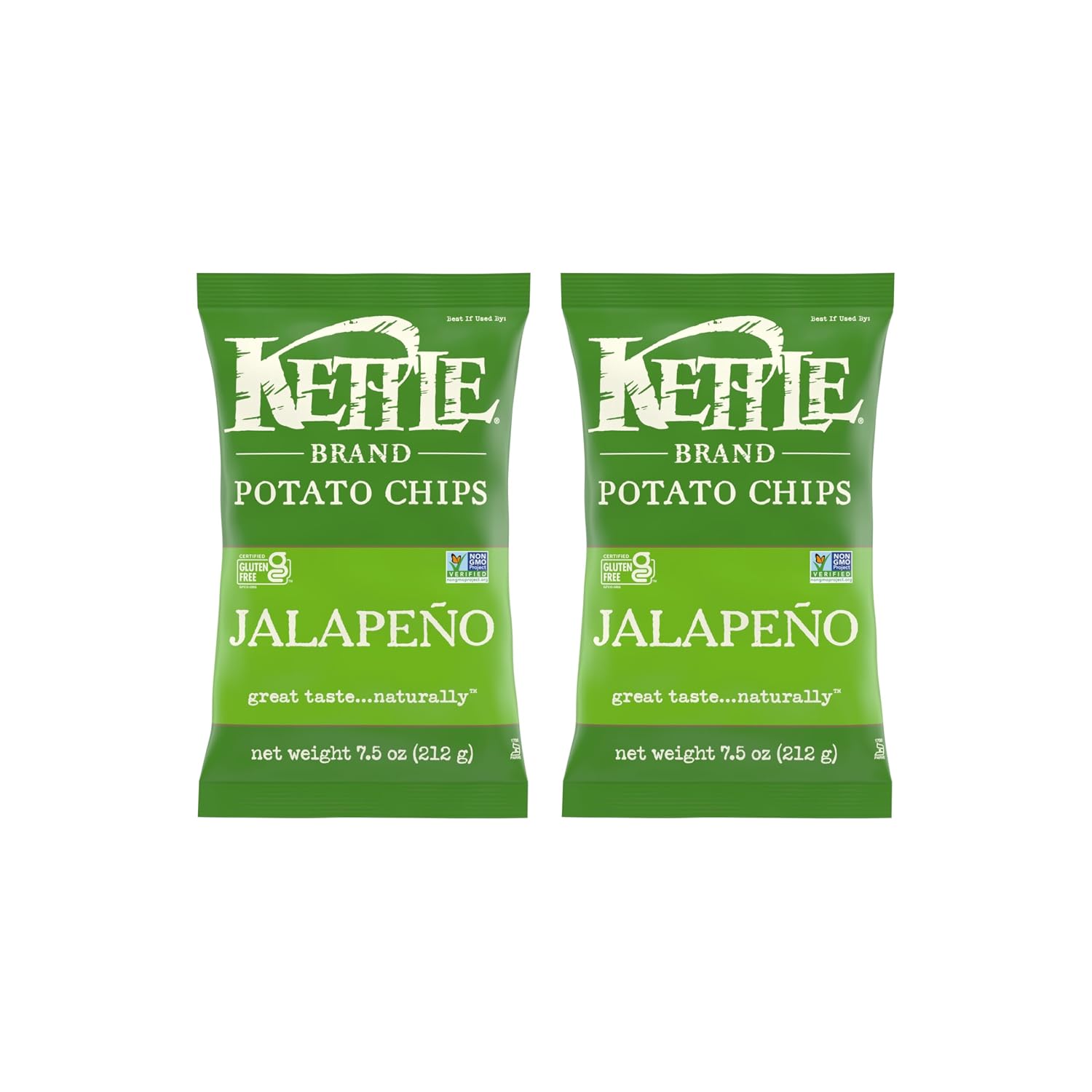 Kettle Brand Potato Chips, Jalapeno Kettle Chips, Party Size, 13 Oz