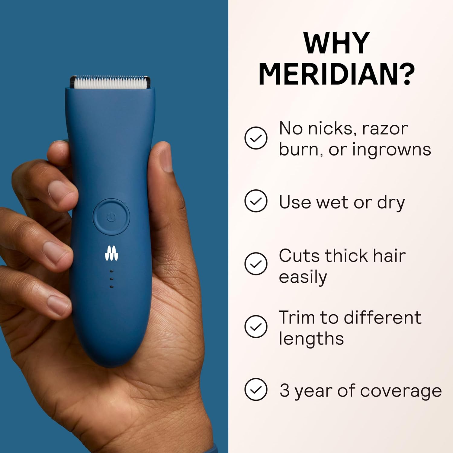 MERIDIAN The Trimmer Original | Body Hair Trimmer for Men & Women | Sage
