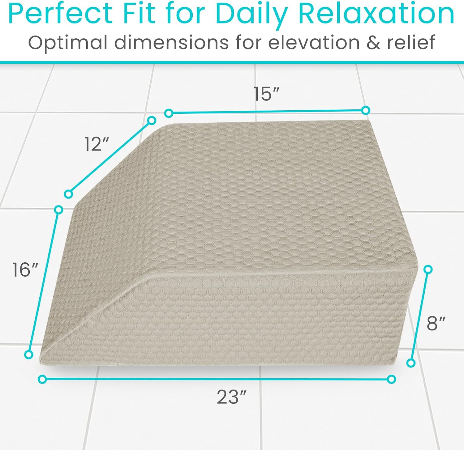Xtra-Comfort Leg Elevation Pillow for Sleeping, Swelling, Post Surgery - Memory Foam Bed Wedge Pillow- Support Cushion for Pregnancy, Leg