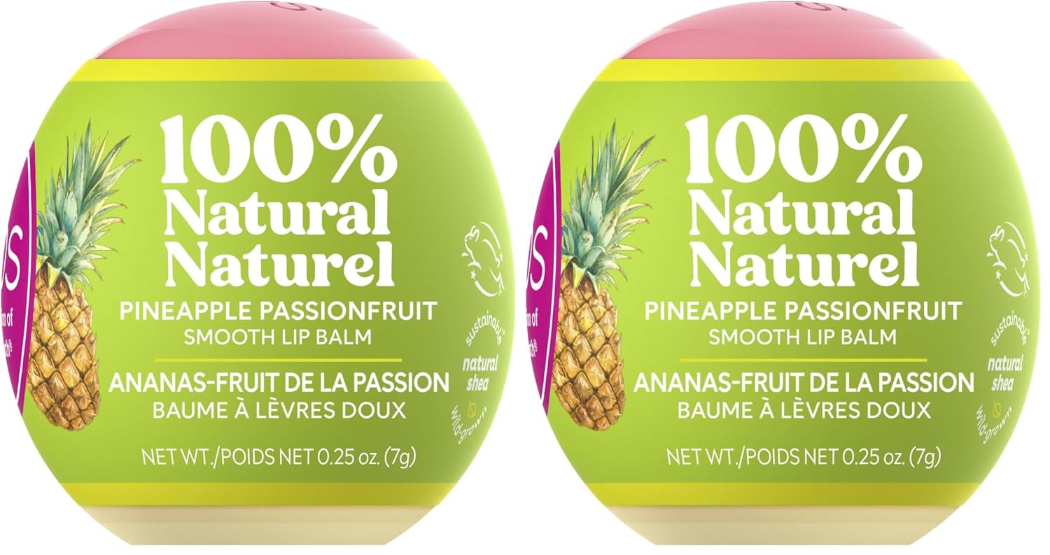 eos 100% Natural & Organic Lip Balm - Strawberry Sorbet, All-Day Moisture, Dermatologist Recommended for Sensitive Skin Care, Lip Care Products, 0.25 oz