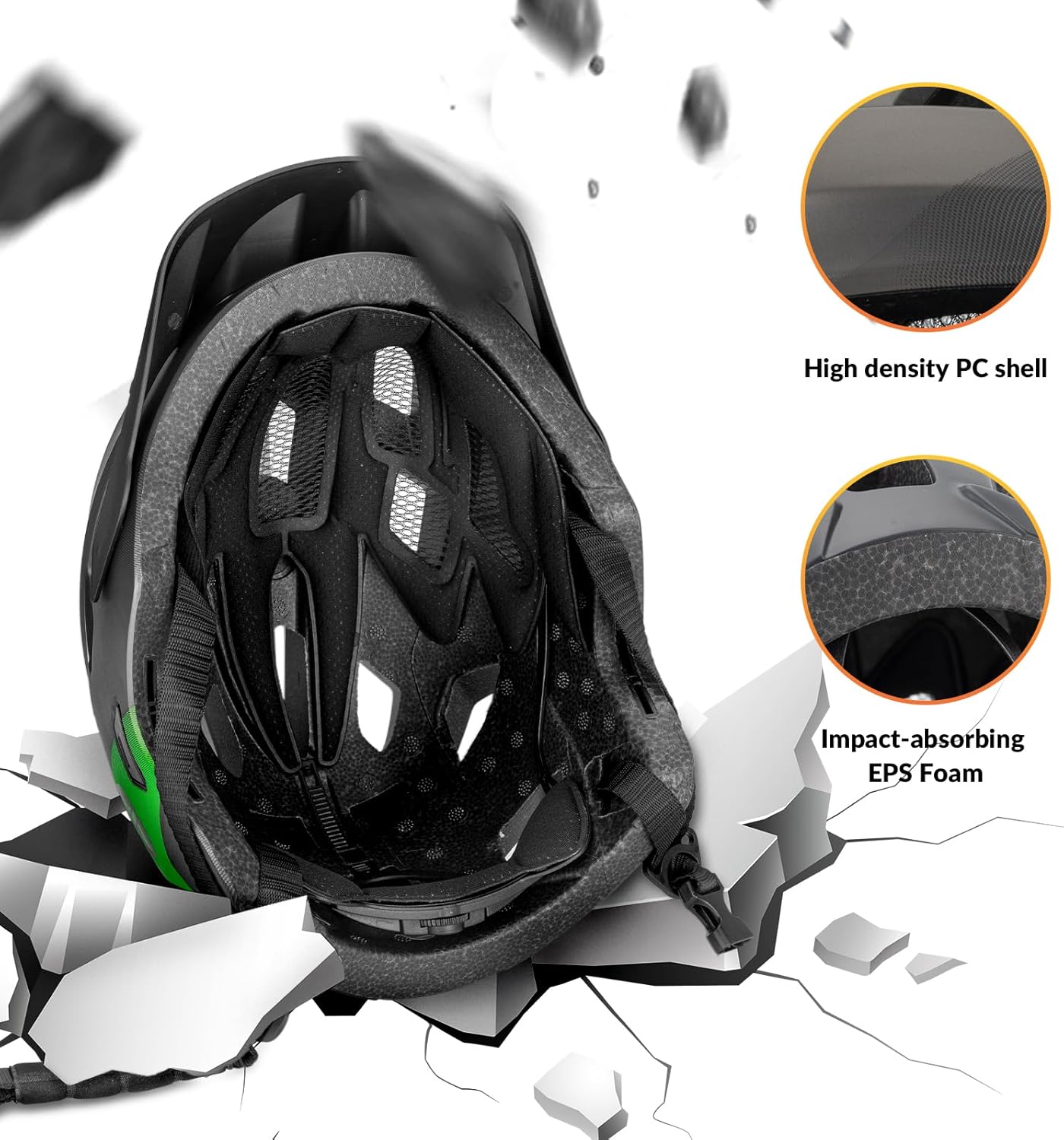 ROCKBROS Kids Full Face Bike Helmet Lightweight Detachable MTB Helmet
