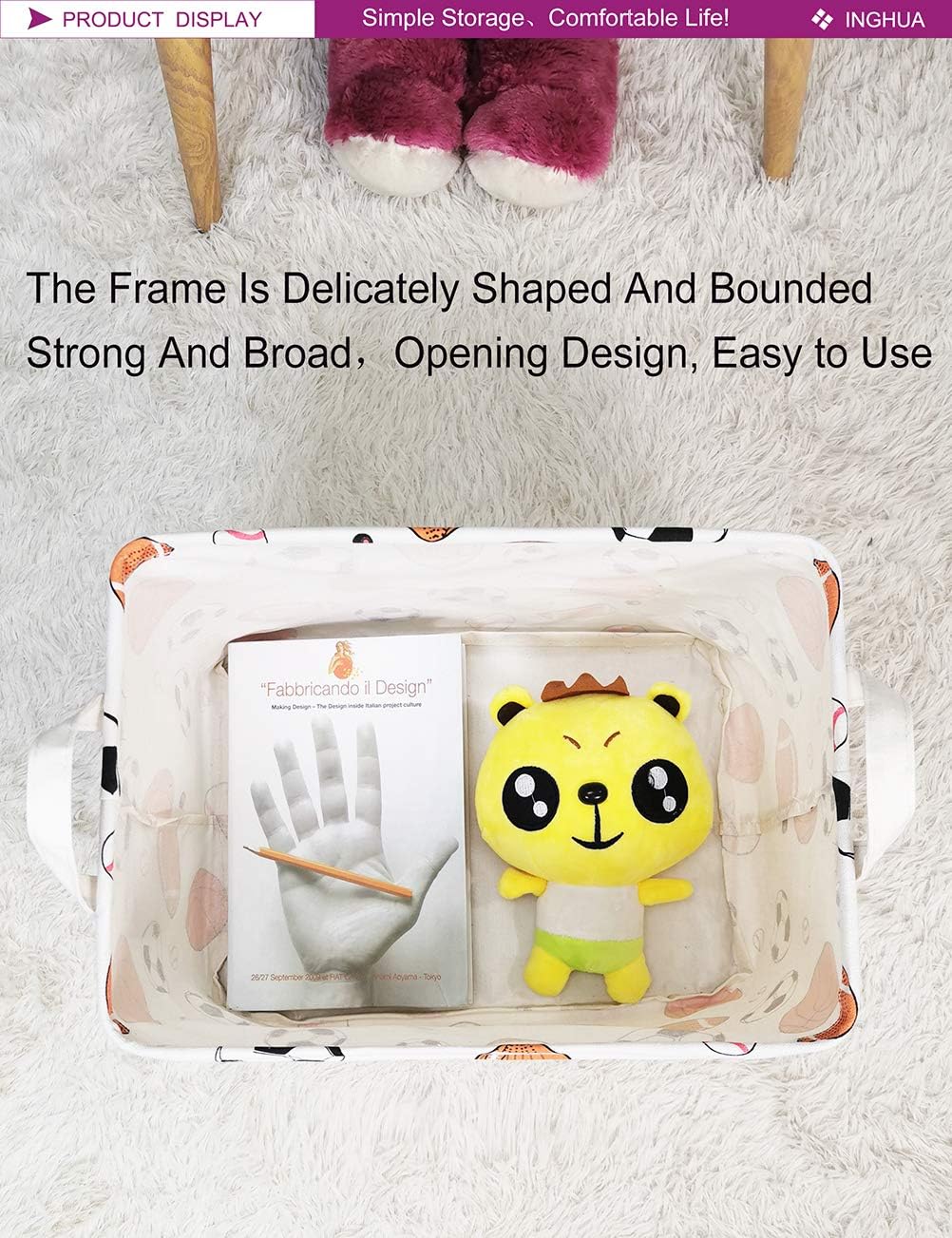 Rectangular Storage Basket Gift Bag Rec Spaceships