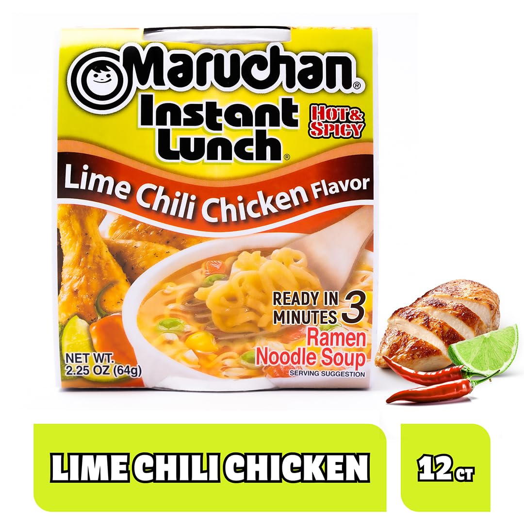 Maruchan Instant Lunch Ramen Noodles, Cheddar Cheese Flavor – Japanese-Style Instant Noodle Soup, Easy Meal Ready in 3 Minutes – 2.25 Oz. (12 Pack)