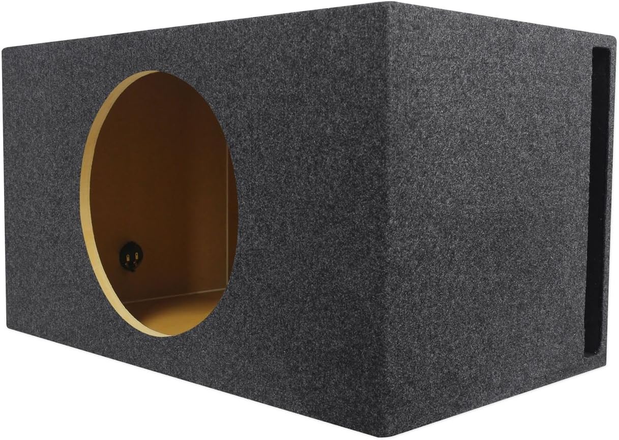 Rockville RBS15 Big Single 15" SPL Side Vented Car Sub Enclosure Box | 4.4 Cu Ft Net Volume, 3/4" MDF, Made in USA, 37Hz Tuning, 15.5" Mounting Depth