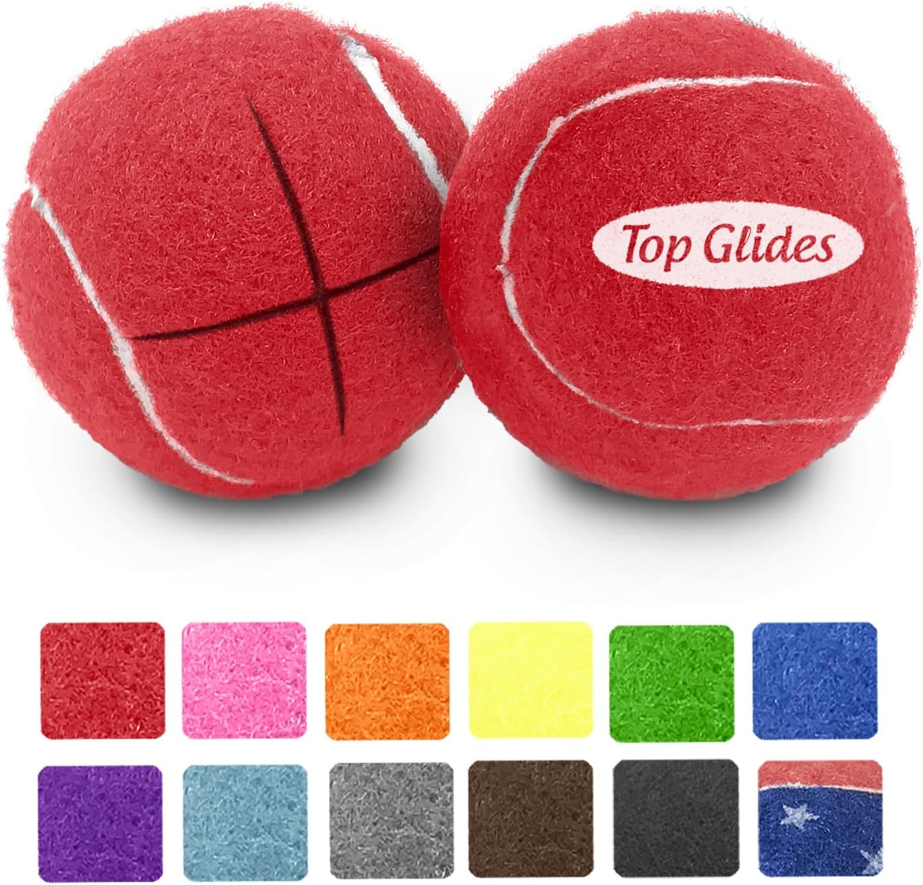 AMP Top Glides Precut Walker Tennis Ball Glides (Gray)