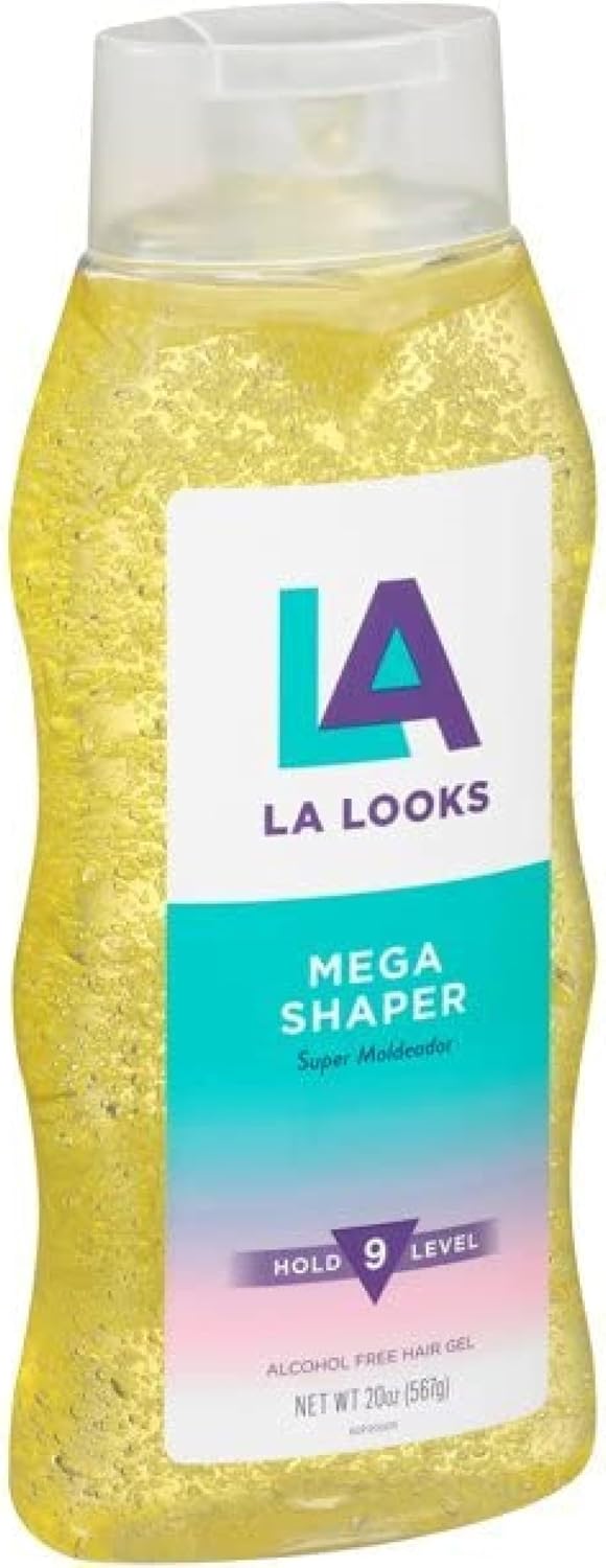 La Looks Gel #9 Mega Mega 20 Ounce (Yellow) (591ml) (6 Pack)