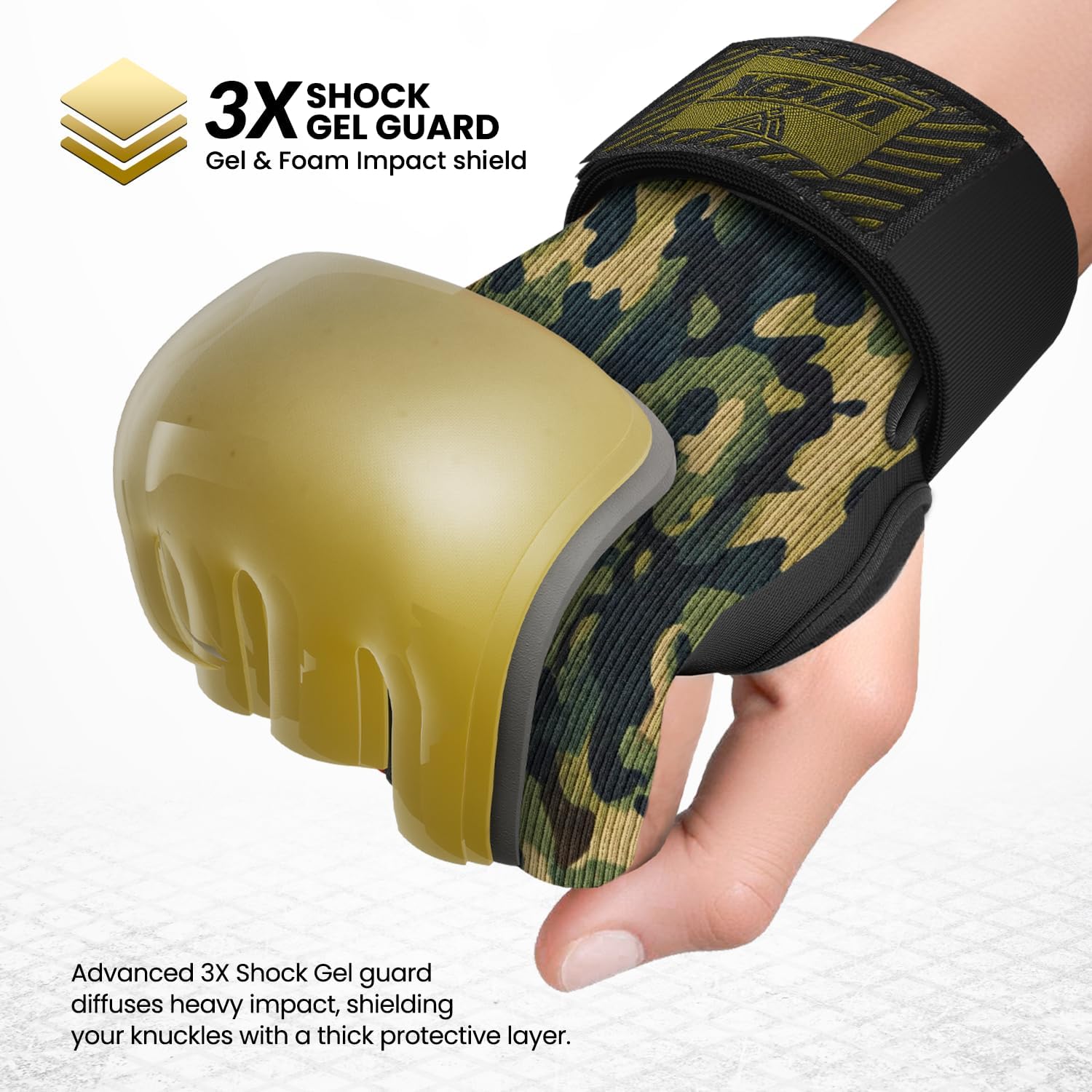 WYOX Neoprene Gel Boxing Hand Wraps Inner Gloves for Men & Women – 80cm/31in Quick Wrist Strap, Padded Knuckle Protection
