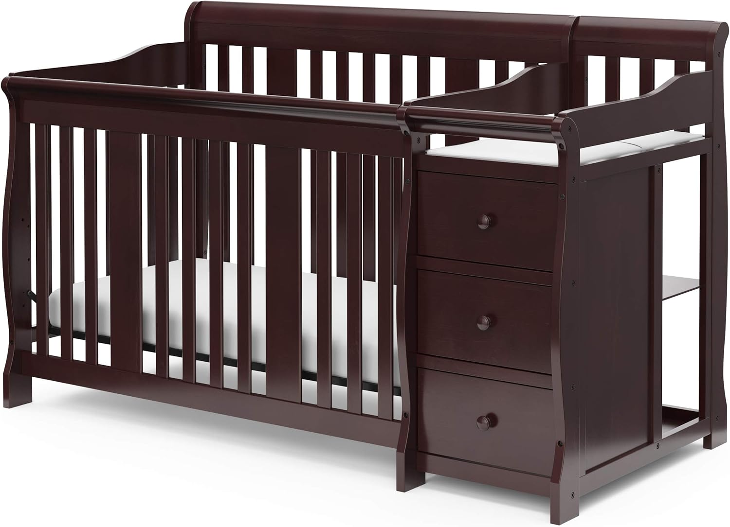 Storkcraft Portofino 5-in-1 Convertible Crib and Changer, Pebble Gray