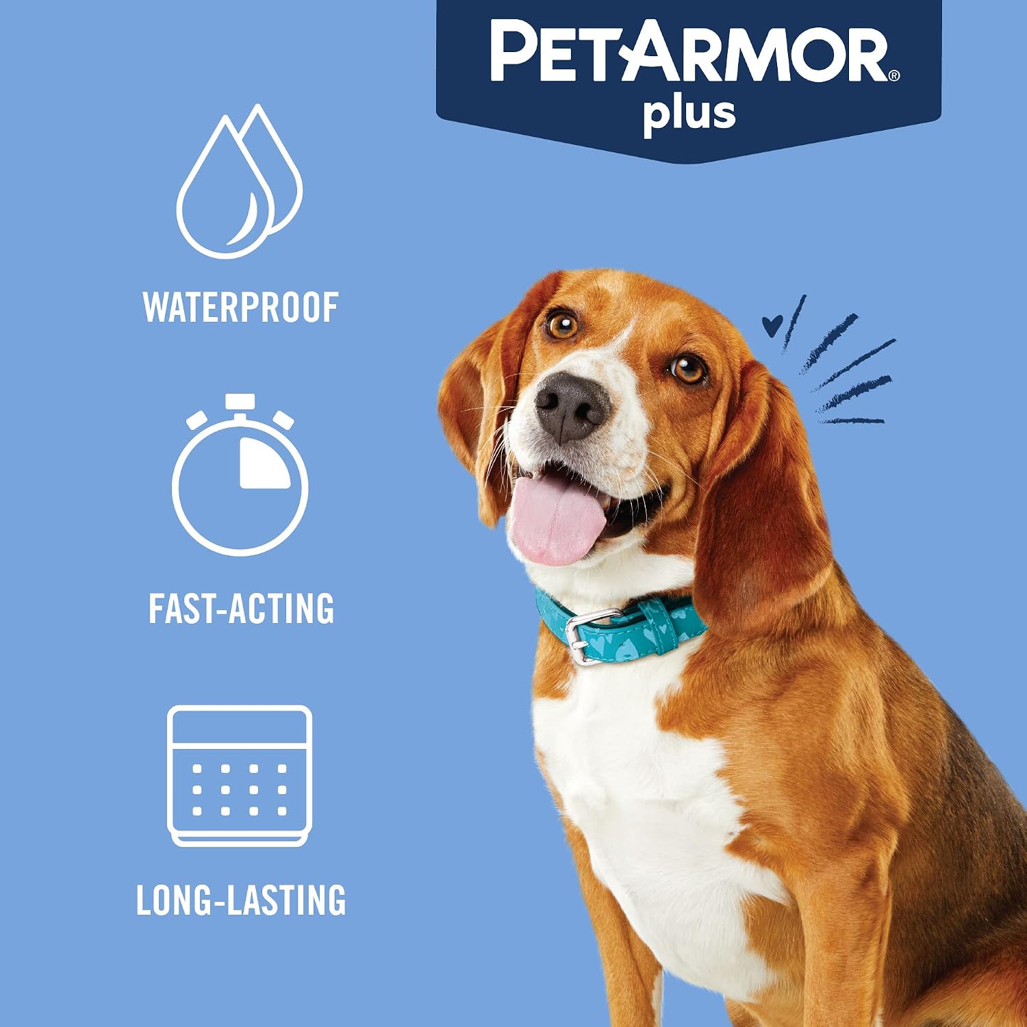 PetArmor Plus Flea and Tick Prevention for Dogs, Small Dog Flea and Tick Treatment, 3 Doses, Waterproof Topical, Fast Acting (5-22 lbs)