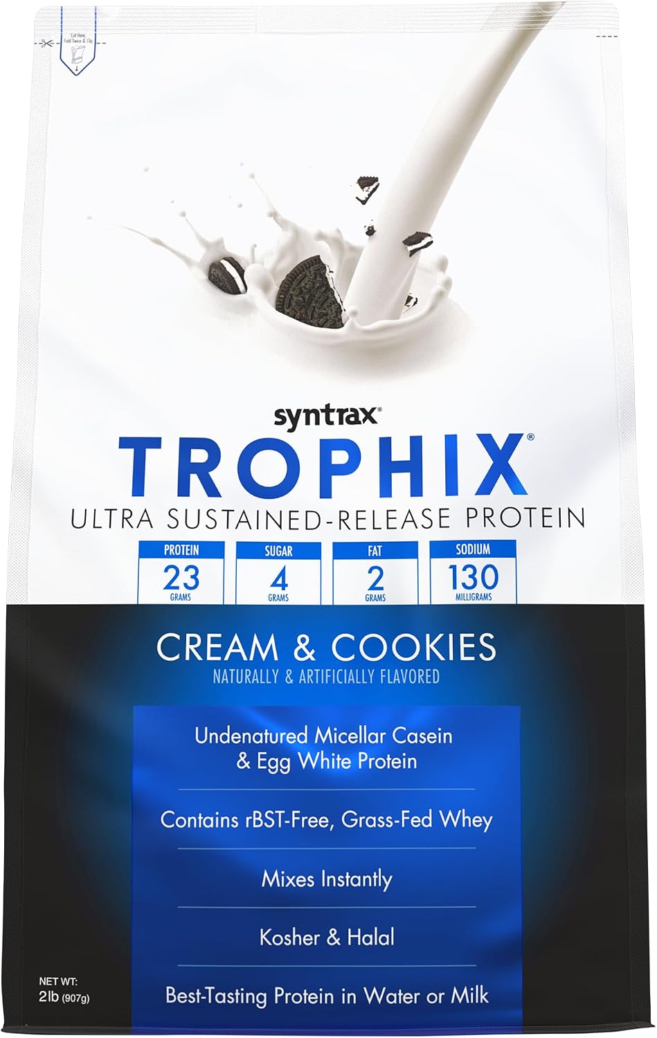 Syntrax Nutrition Trophix, Ultra Sustained-Release Protein Powder Blend, Chocolate Supreme, 5 lbs.