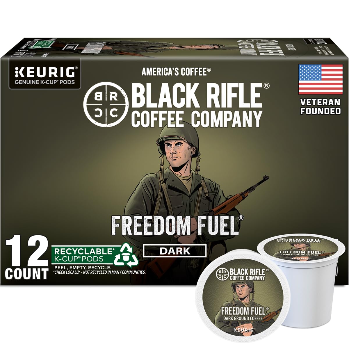 Black Rifle Coffee Dark Roast K Cup Coffee Beyond Black 32 Count