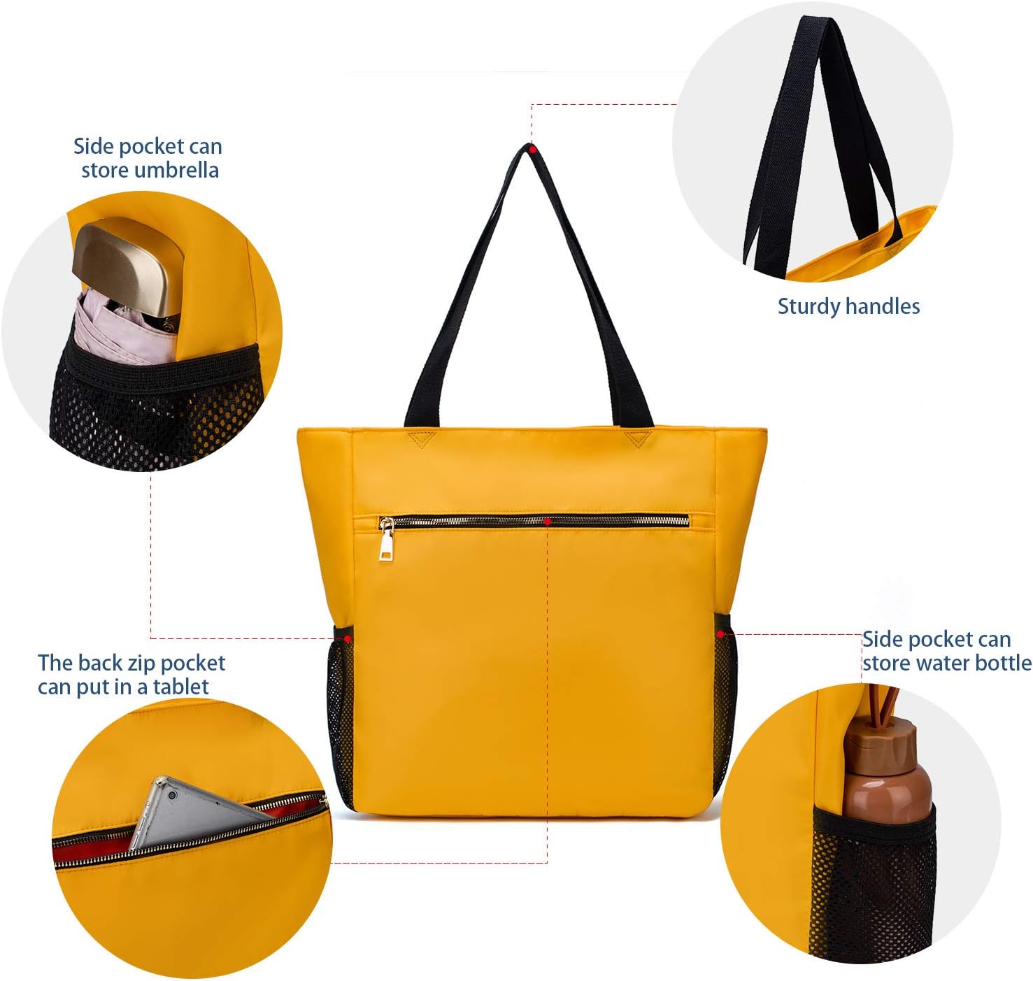 ETidy Large Capacity Foldable Tote Bag With Zipper