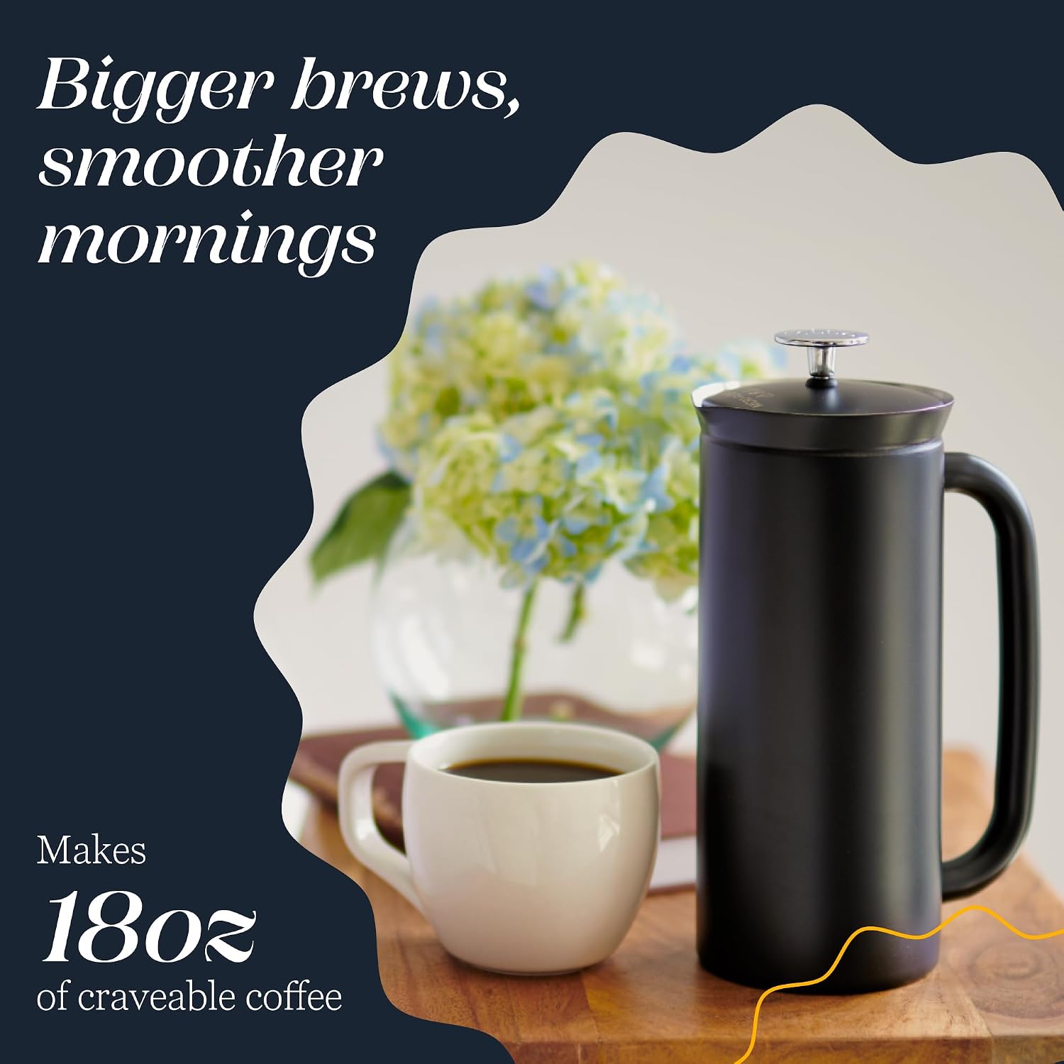 ESPRO P7 French Press, 18oz, Brushed, Stainless Steel Coffee Maker | Double Filter Coffee Press, Grit-Free Coffee, Heat Resistant Insulated tea Press, Easy Hot and Cold Coffee Brewer, Tea Brewer
