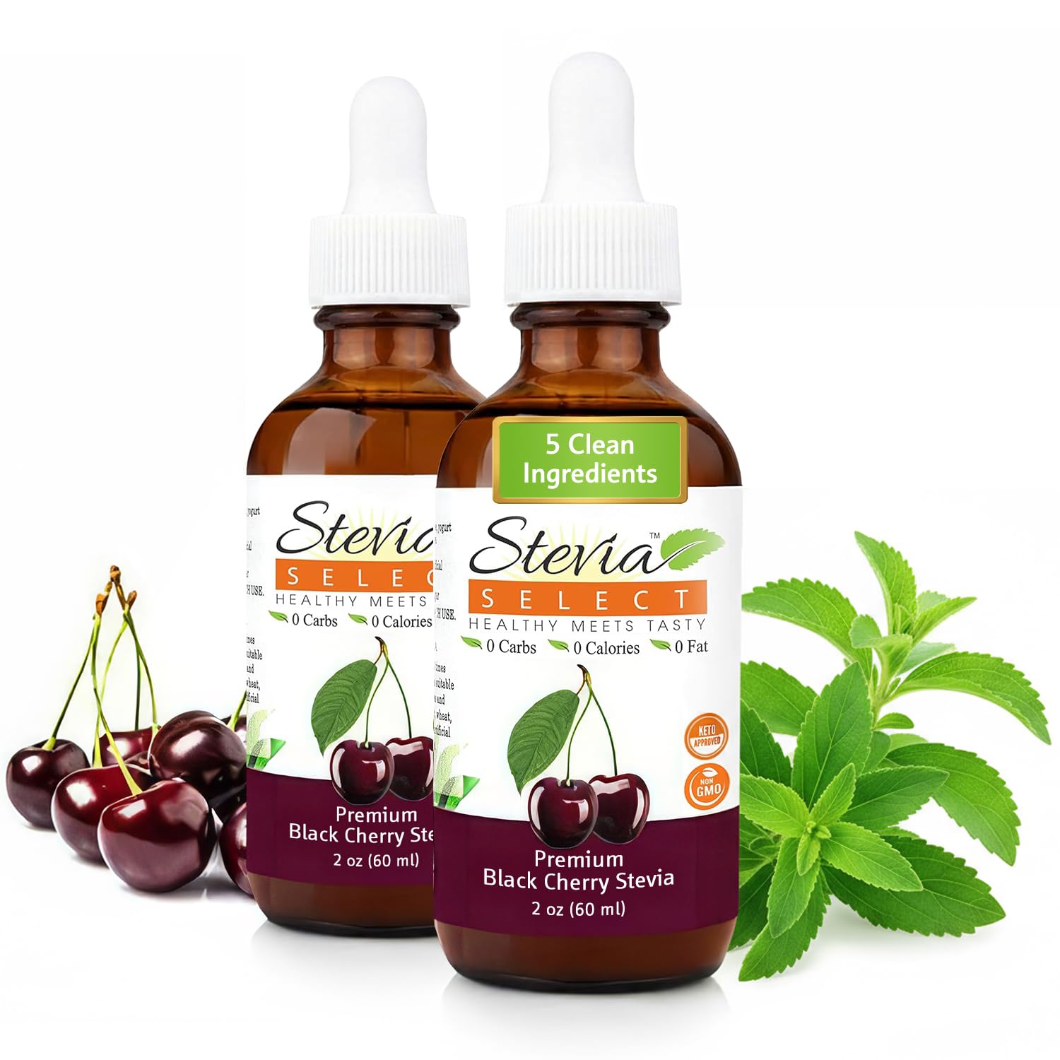 Stevia Select Hazelnut Flavored Liquid Stevia – Zero Calorie Coffee, Tea, Drink & Baking Sweetener, All-Natural, No Erythritol, Keto-Friendly Sugar Alternative, 300 Servings – 2 Oz (1 Pack)