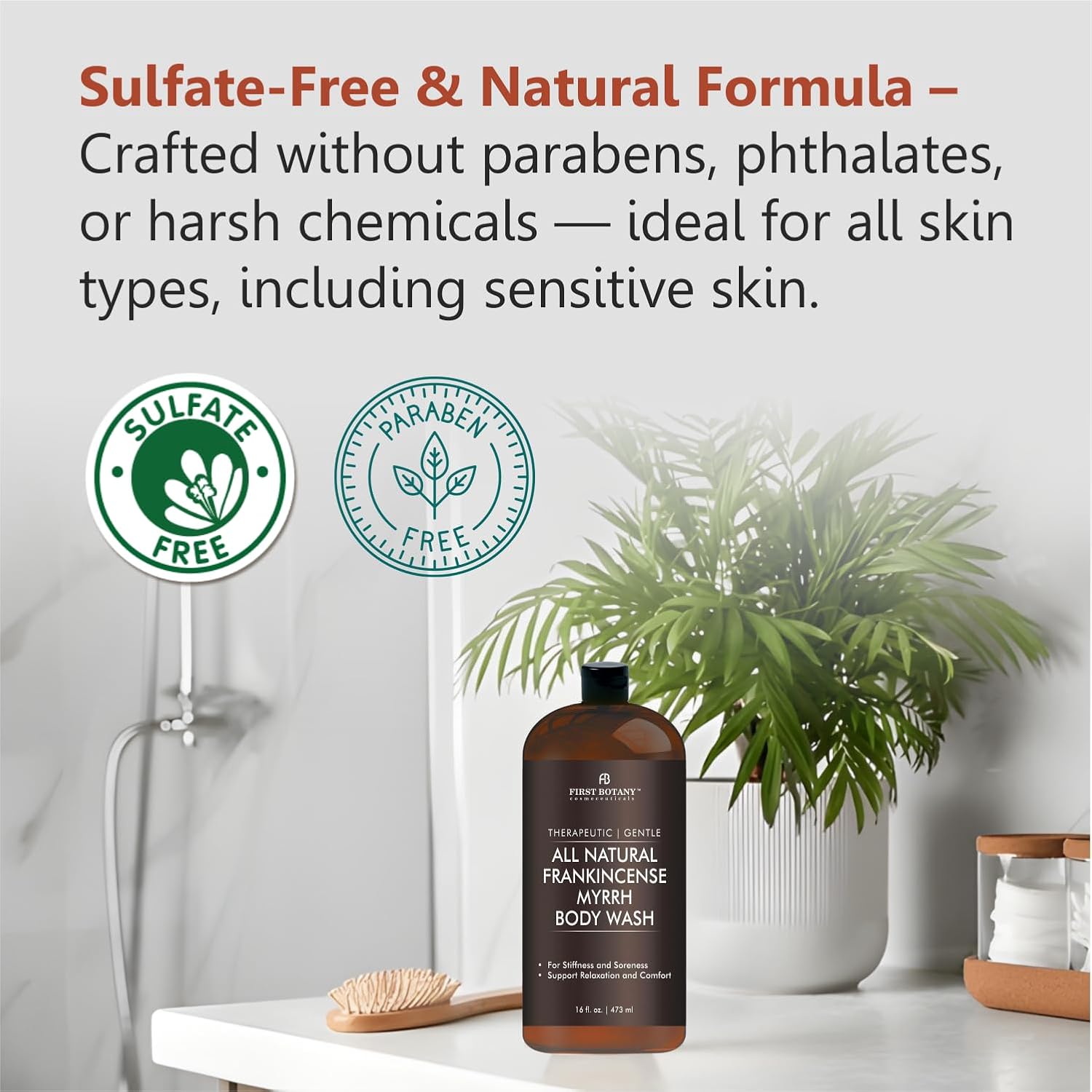 Tea Tree Eucalyptus Body Wash & Skin Cleanser for Women & Men, 16 Fl Oz