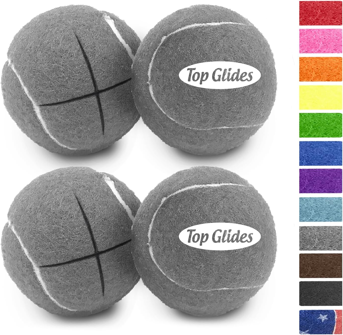 Top Glides Precut Walker Tennis Ball Glides