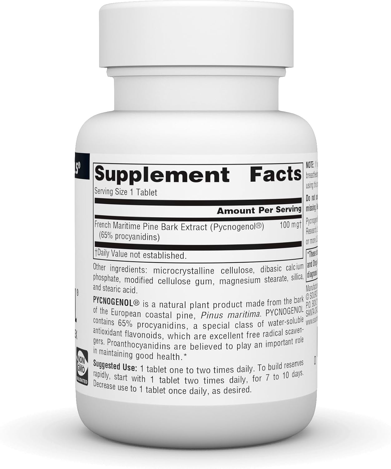 Source Naturals Pycnogenol 100 mg Proanthocyanidin Complex - 60 Tablets
