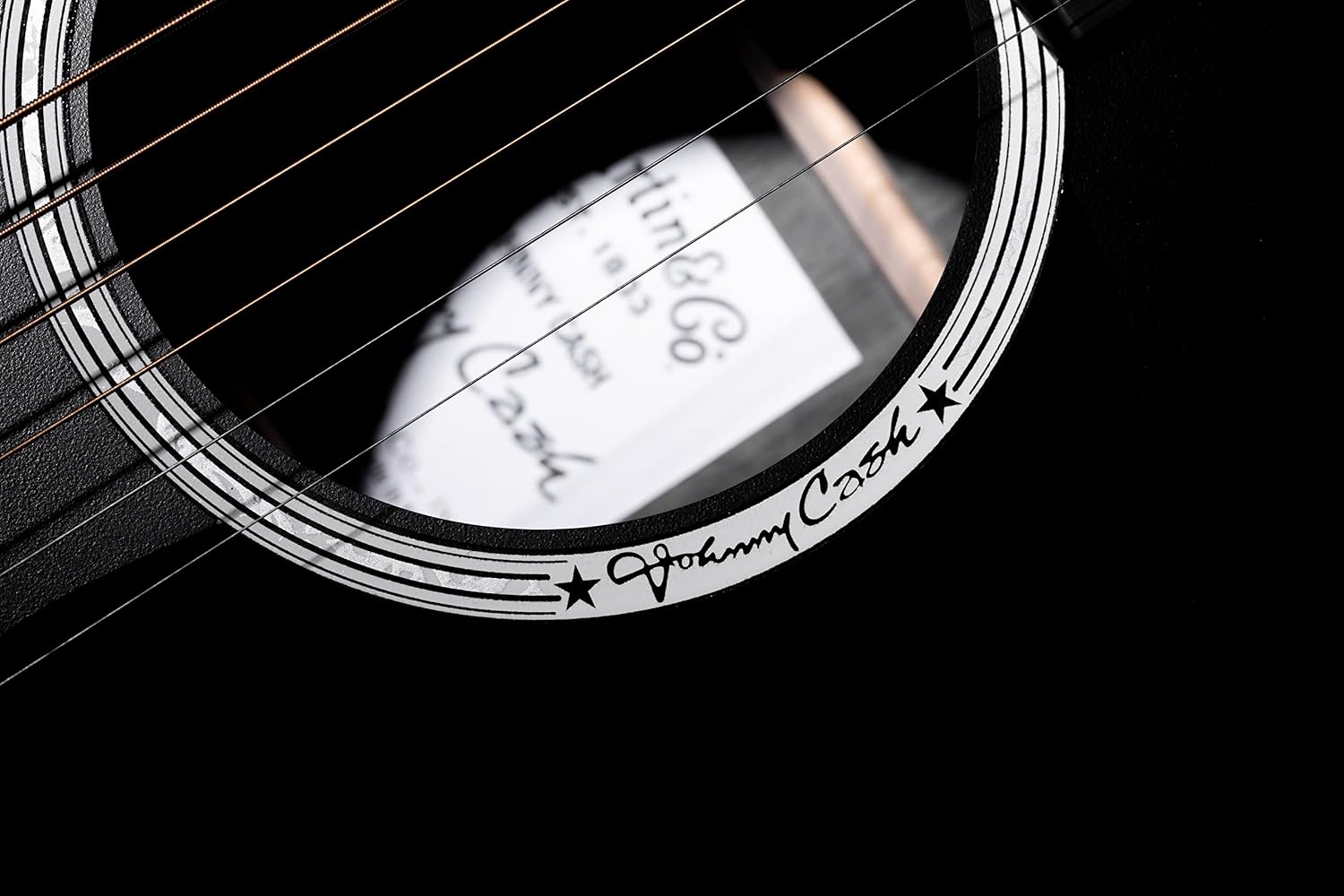 Martin Guitars DX Johnny Cash Signature Edition Acoustic-Electric Guitar with Gig Bag, HPL Construction, Modified D-14 Fret