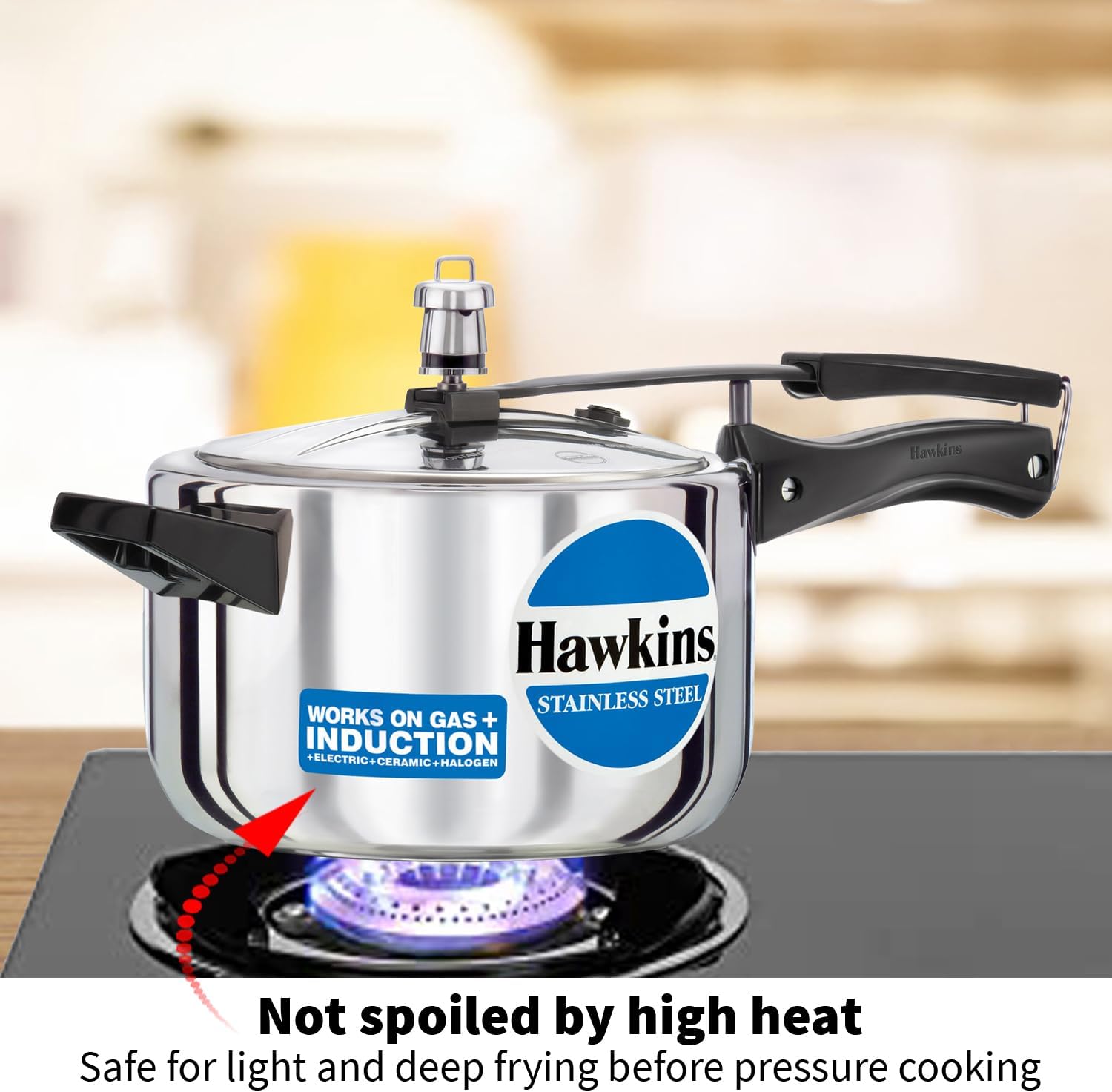 Hawkins Stainless Steel 5.0 Litre Pressure Cooker
