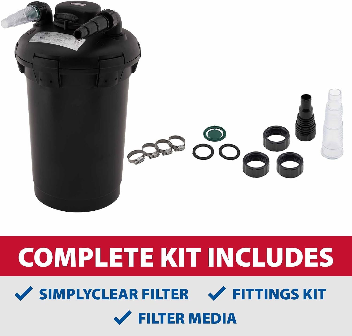 The Pond Guy SimplyClear Pressurized Filtration System, 1250 Gallon