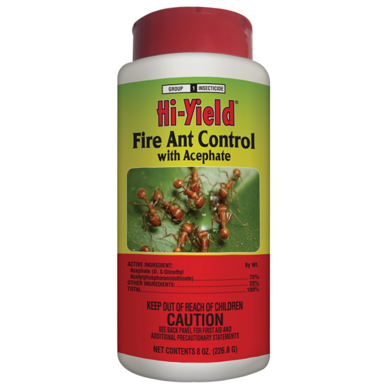 Hi-Yield (33033) Fire Ant Control with Acephate (8 oz.) | Acephate 75% soluble - Contact & systemic fire ant control, kills queen & mound