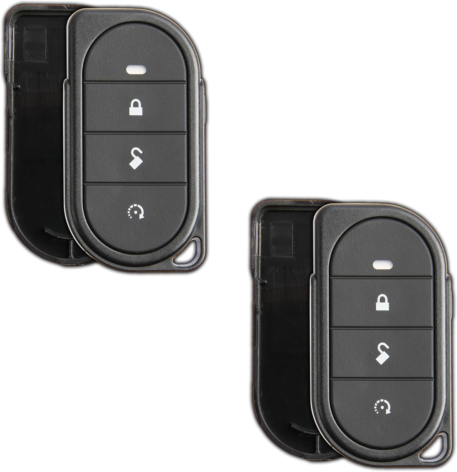 KeylessOption Keyless Entry Remote Control Car Key Fob Shell Button Pad Alarm Security Cover Lock Unlock Remote Start 3-Button Replacement for Viper (7146V)
