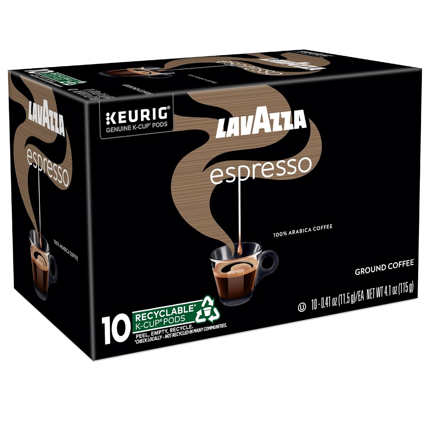Lavazza Espresso, Single-Serve Keurig K-Cup Pods, Medium Roast Coffee, 32-Count Box
