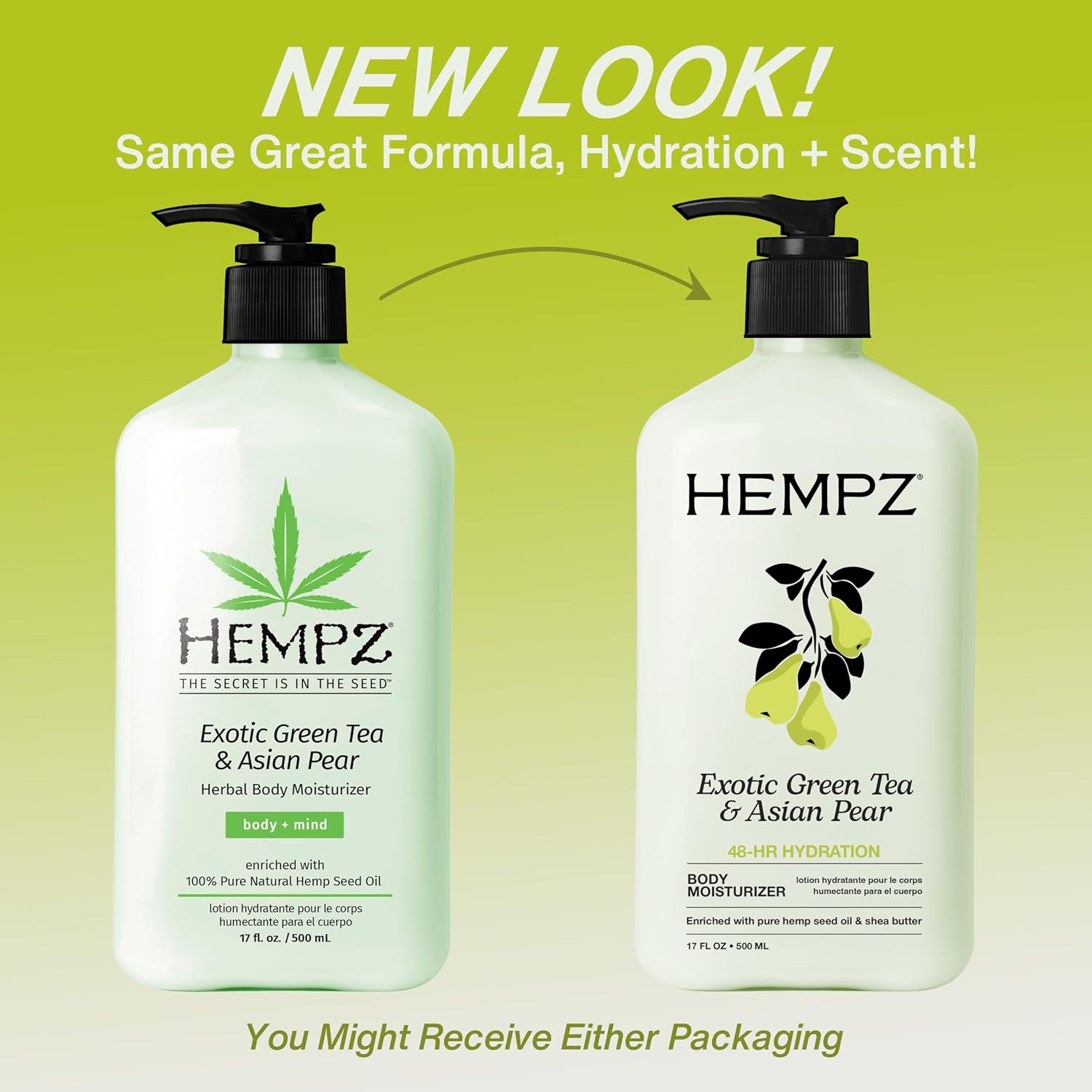 HEMPZ Body Lotion - Sweet Pineapple and Honey Melon - Daily Moisturizing Cream - 17oz