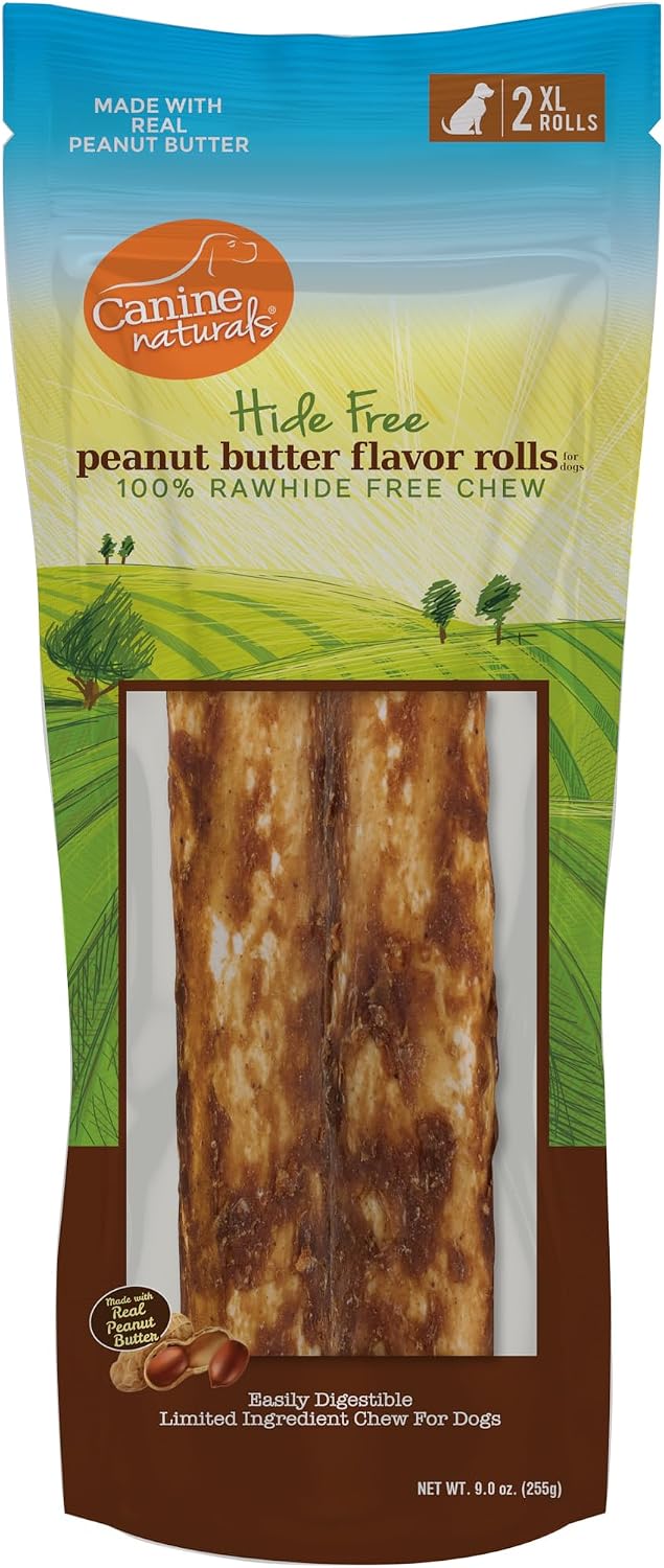 Canine Naturals Rawhide Free Chicken Recipe Dog Chews, XL Rolls, 2 Count