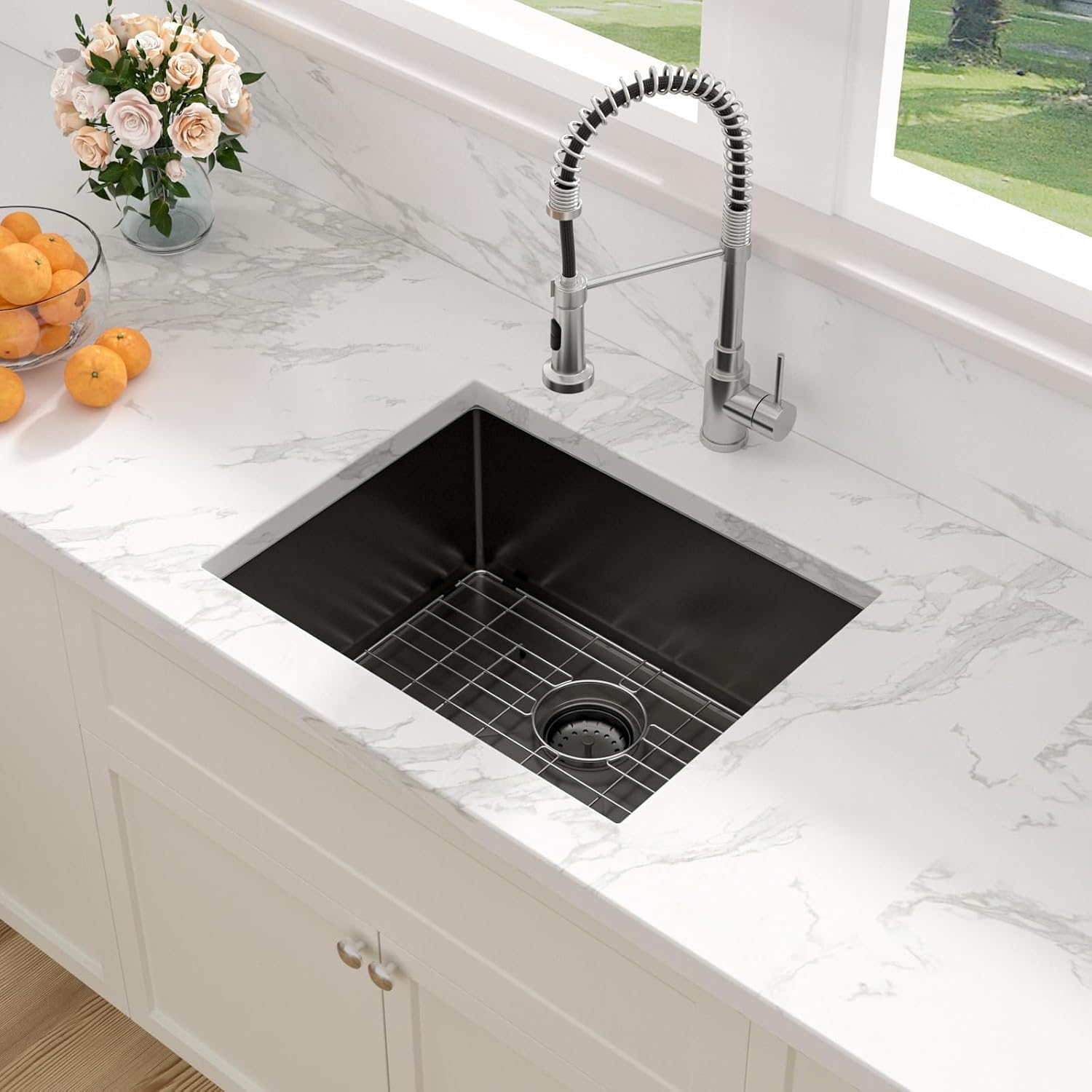 Sarlai 21 Inch Undermount Laundry Sink 21x18x12 Inch Undermount Laundry Utility Sink Deep Single Bowl 16 Gauge Stainless Steel Laundry Tub Sinks