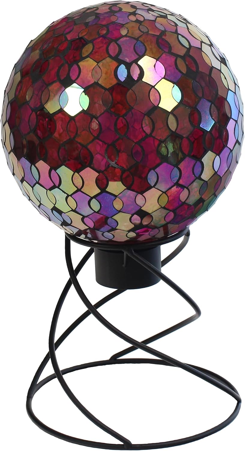 Echo Valley Products 8244 Helix Gazing Globe Outdoor Décor for Lawns and Gardens, Iridescent, 10 inches