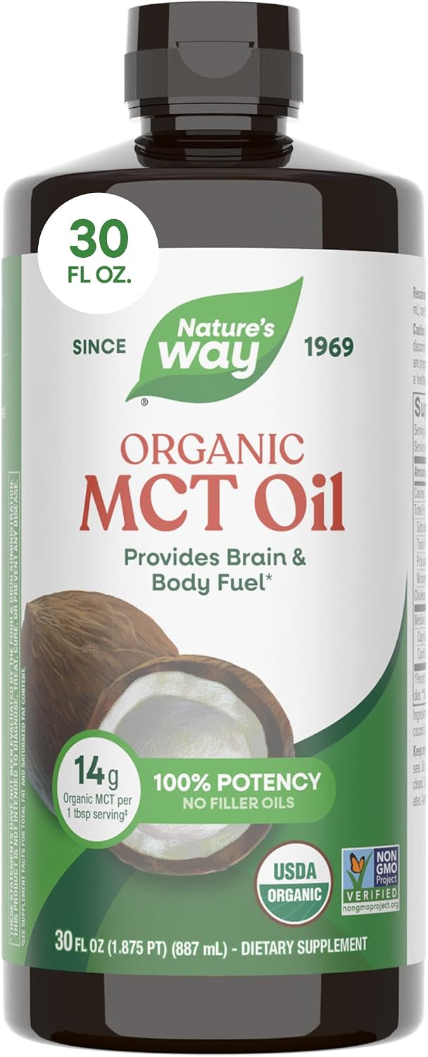 Nature's Way Organic MCT Oil, Brain and Body Fuel*, Keto & Paleo