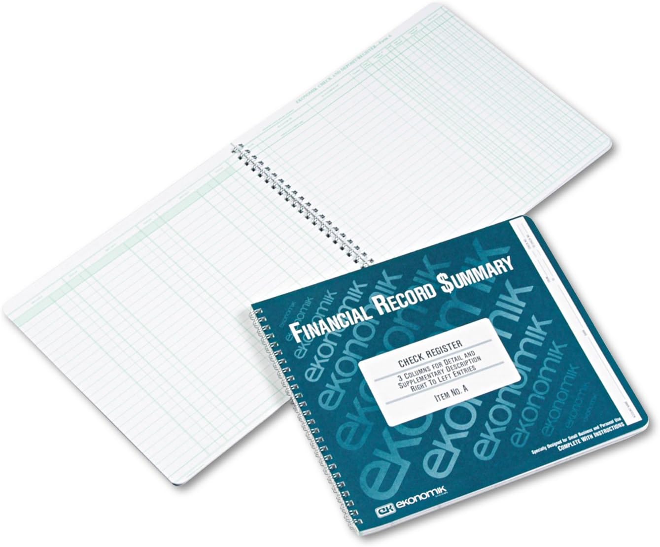 Check/Deposit Register (EKOA), White, 10 in X 8 3/4 in