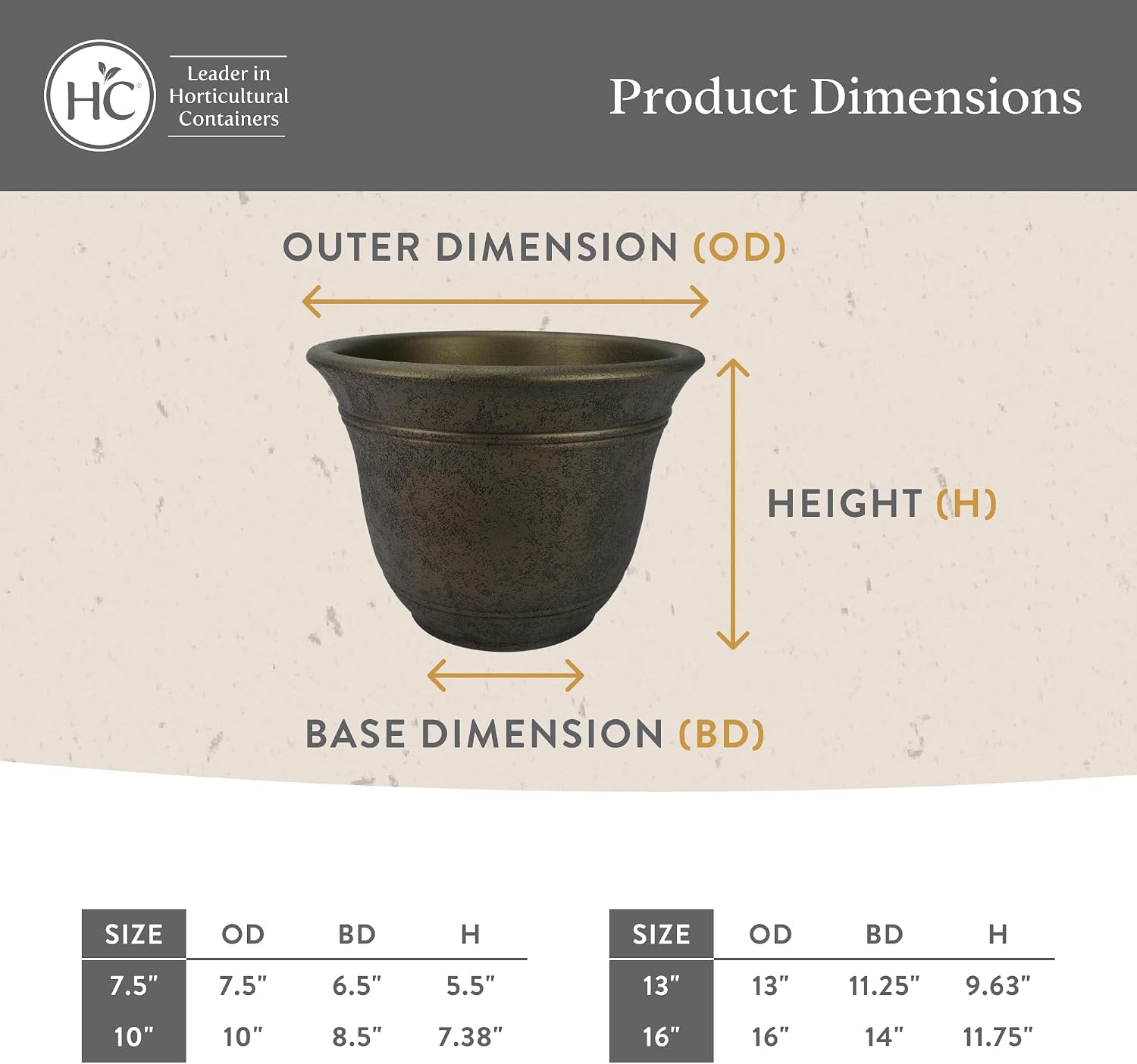 The HC Companies Sierra Round Self-Watering Pot - Lightweight Plastic Planter for Herbs & More - Durable Plant Pots for Indoor Plants & Outdoor Plants (13” Rustic Redstone, Pack of 1)