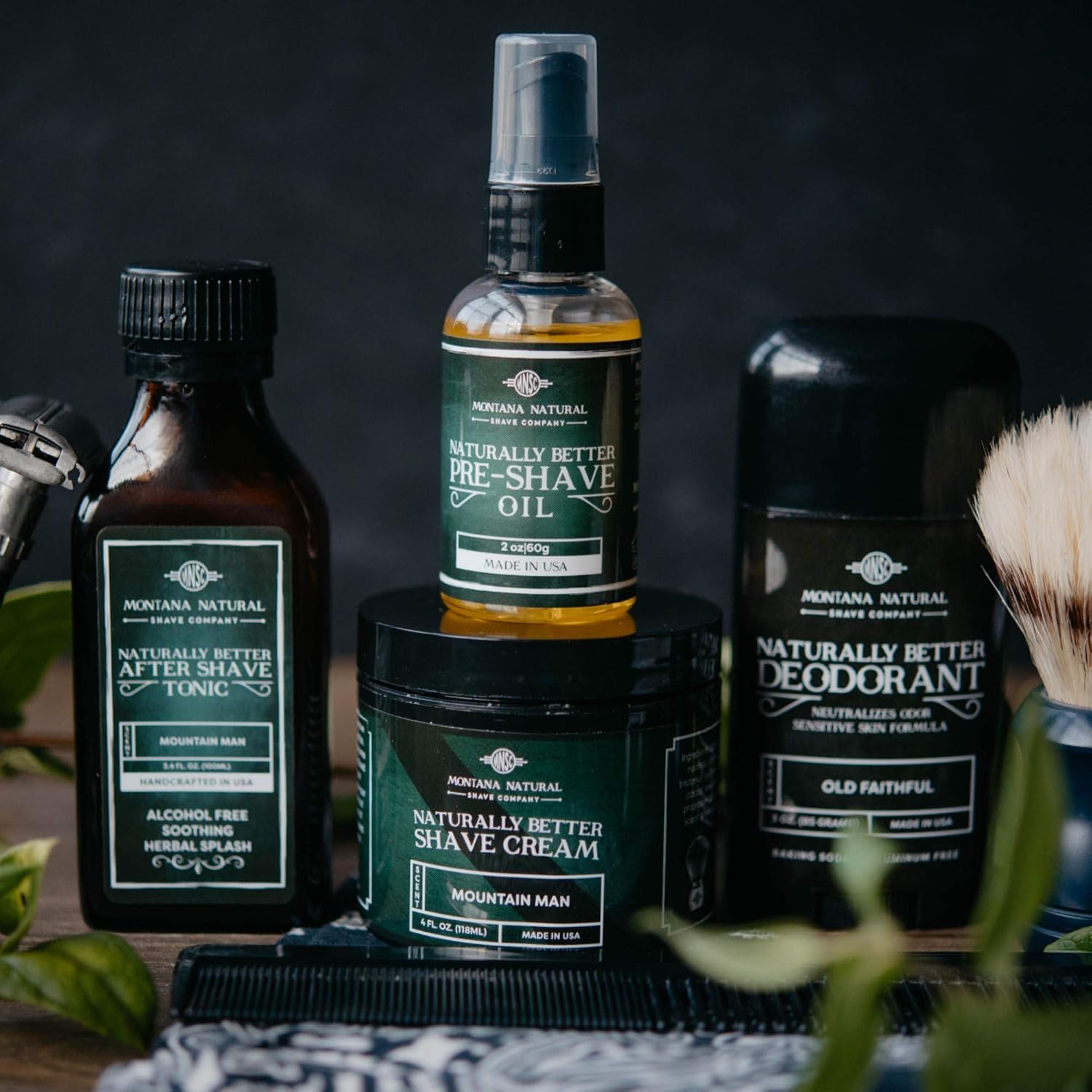 MNSC Mountain Man Artisan Small Batch Shave Soap for a Naturally Better Shave - Smooth Shave, Hypoallergenic, Prevent Nicks, Cuts, and Razor Burn