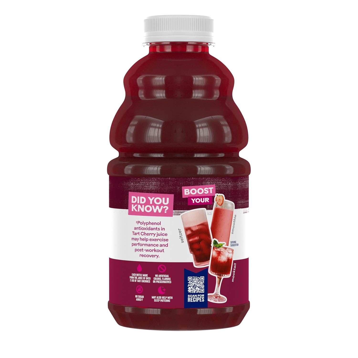 Ocean Spray® Pure Unsweetened Tart Cherry, 100% Tart Cherry Juice, 32 Fl Oz Bottle