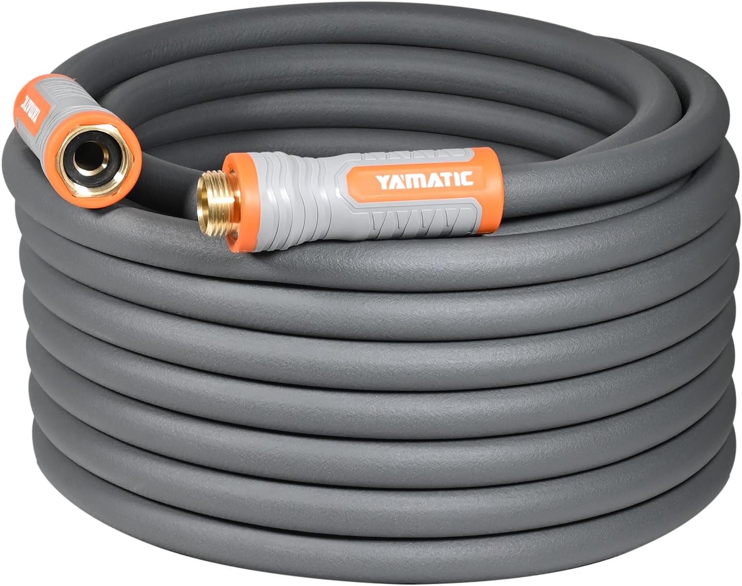 YAMATIC Flexible Garden Hose 5/8" x 50ft, 360° Swivel Handle, Burst 600 PSI
