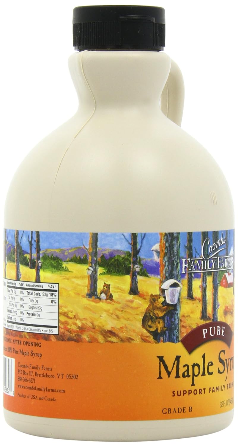 Coombs Family Farms Maple Syrup, Pure Grade A, Dark Color, Robust Taste, 32 Fl Oz (Pack of 1)