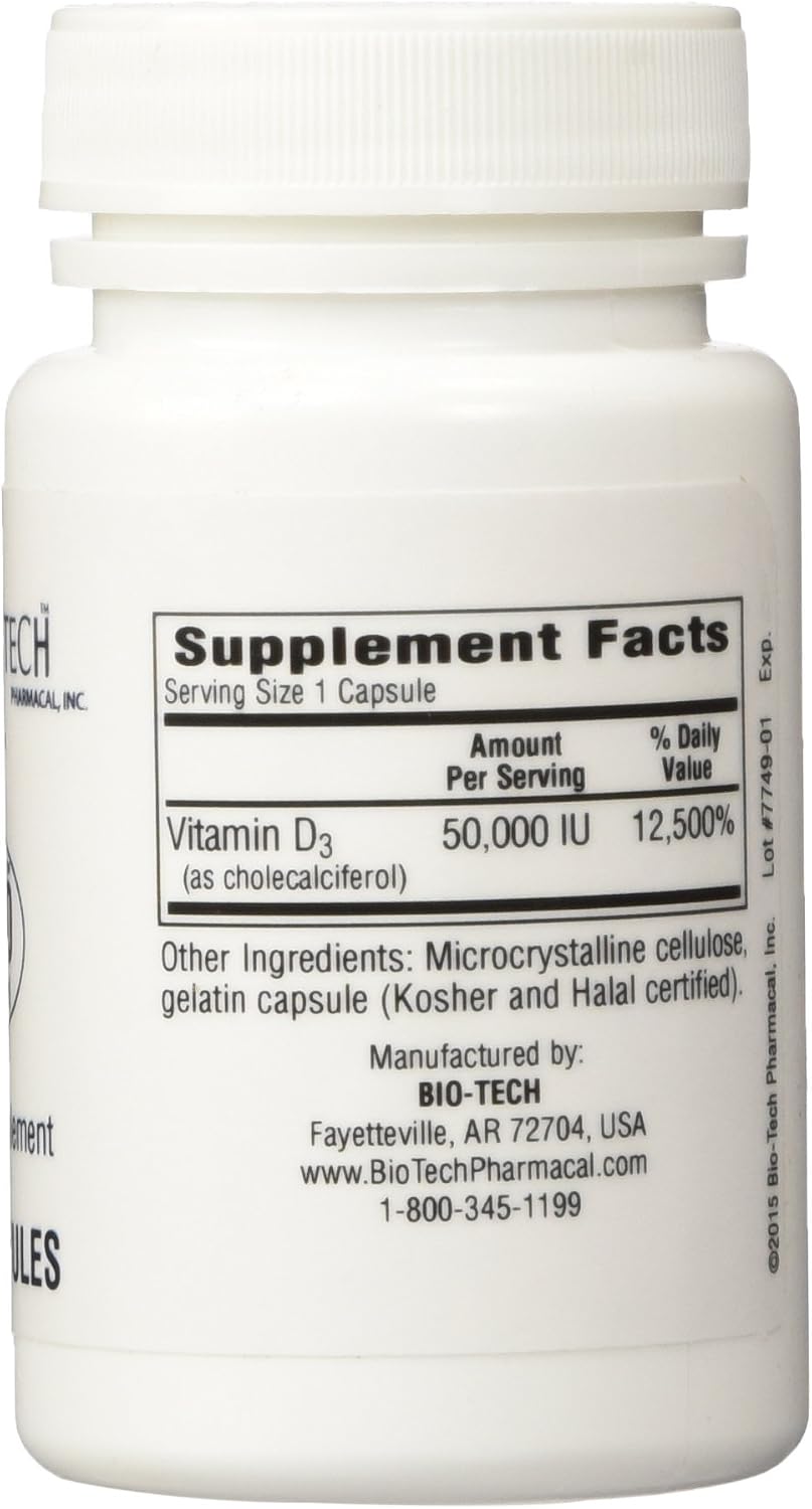 BioTech Pharmacal - D3-50 (50,000 IU) - 100 Caps (FFP)