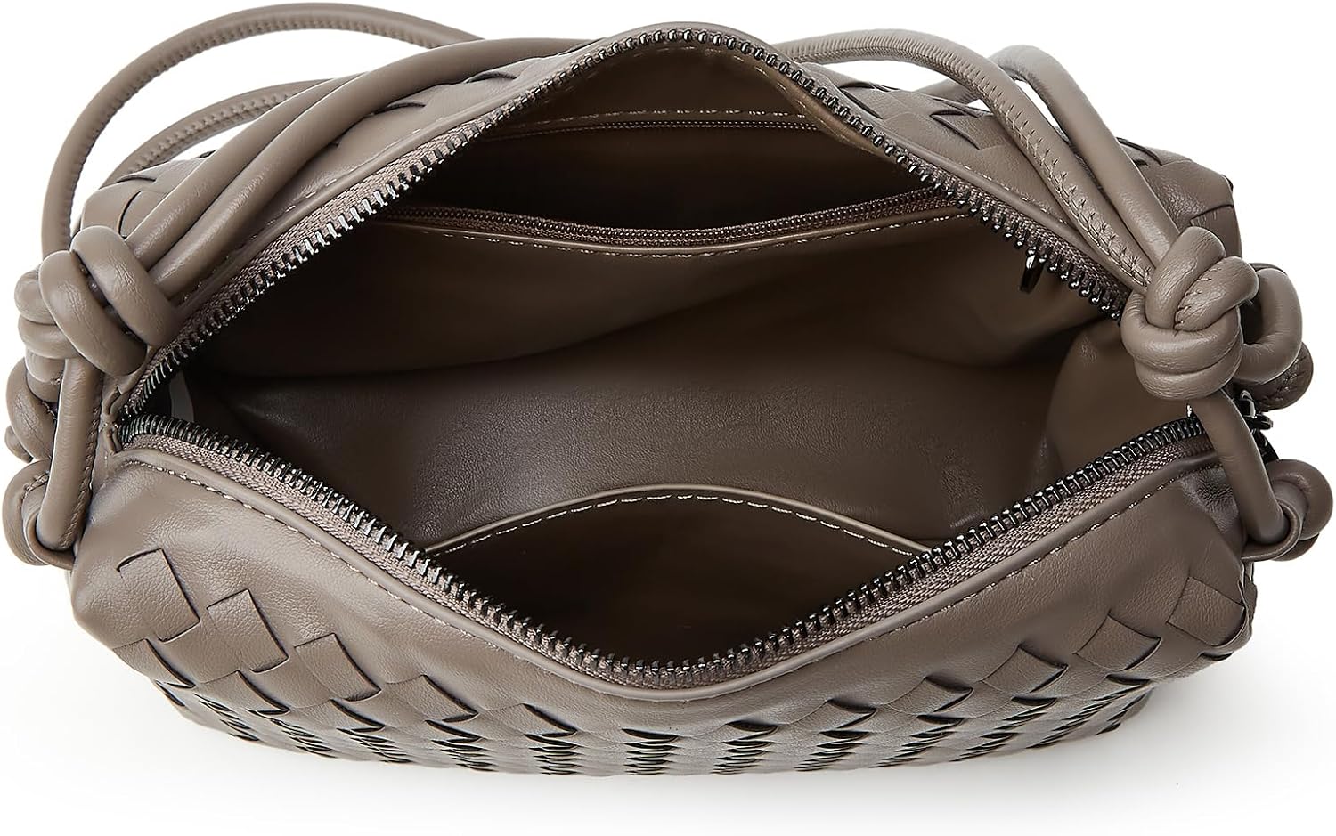 Woven Crossbody Bag for Women: Vegan Leather Handbag for Leisure | Classic Handwoven Bag For Style - Compact Design, Lightweight, Minimalist Style, Fits Phone, Cards & Key, Ideal for Daily Use
