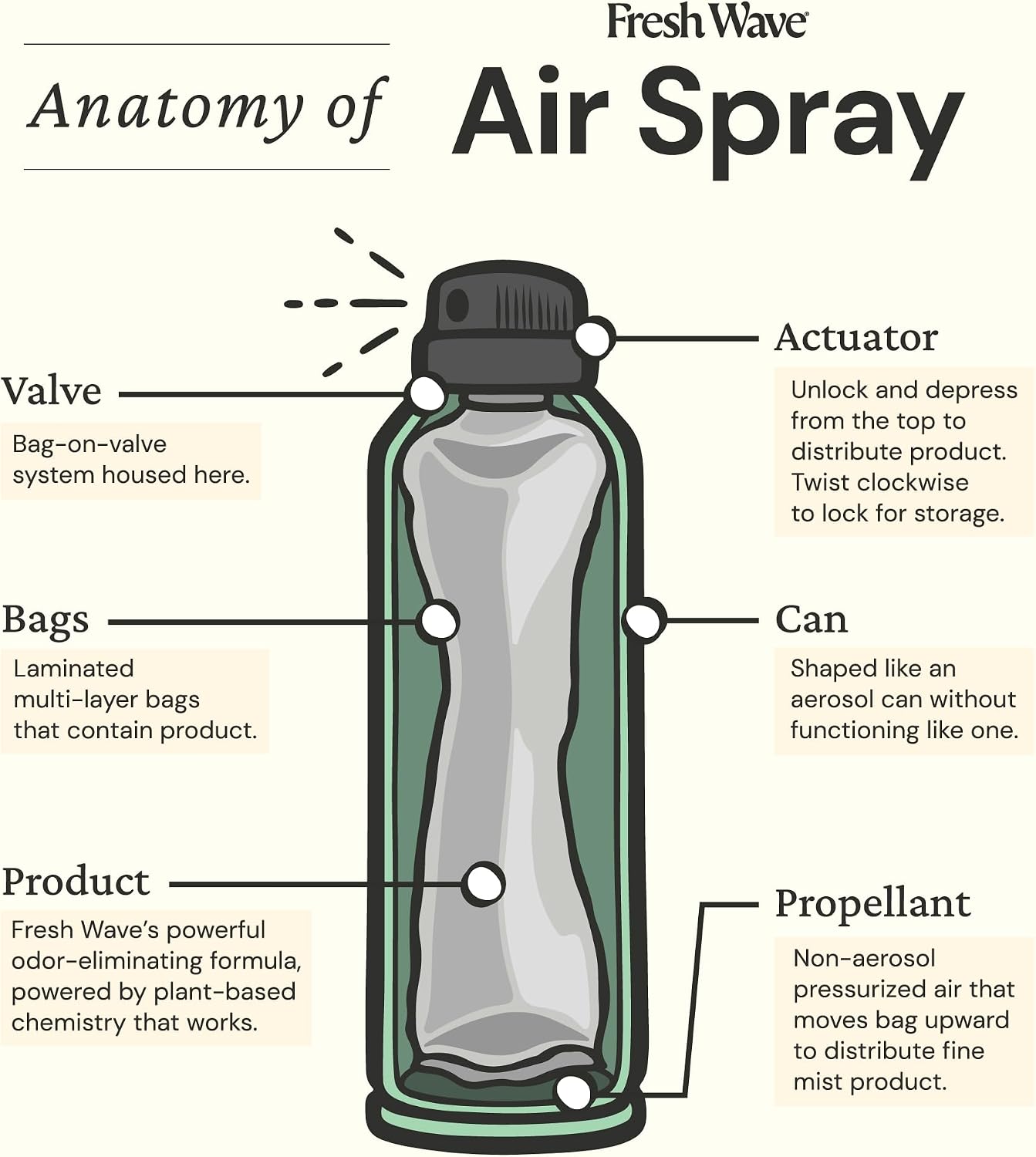 Fresh Wave Original Room and Fabric Air Freshener Spray, 2-Pk, 8 oz | Plant-based formula, Pet-safe and people-safe, Fabric and room deodorizer , For upholstery, carpets, shoes, and pet bedding