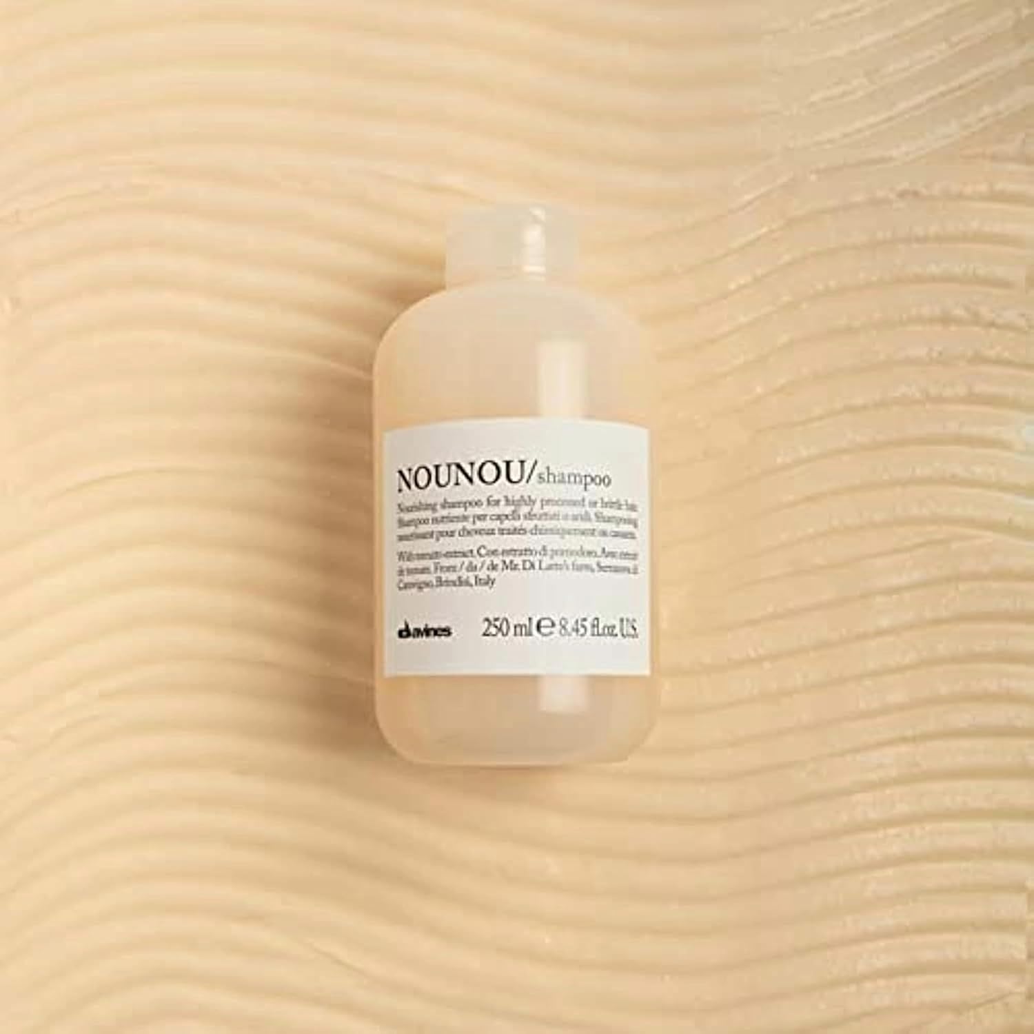 Davines NOUNOU/Shampoo, Nourishing Cleanser for Damaged, Processed or Brittle Hair - Restores Natural Softness, Shine & Body with Lupin- Hydrates Chemically Treated Hair