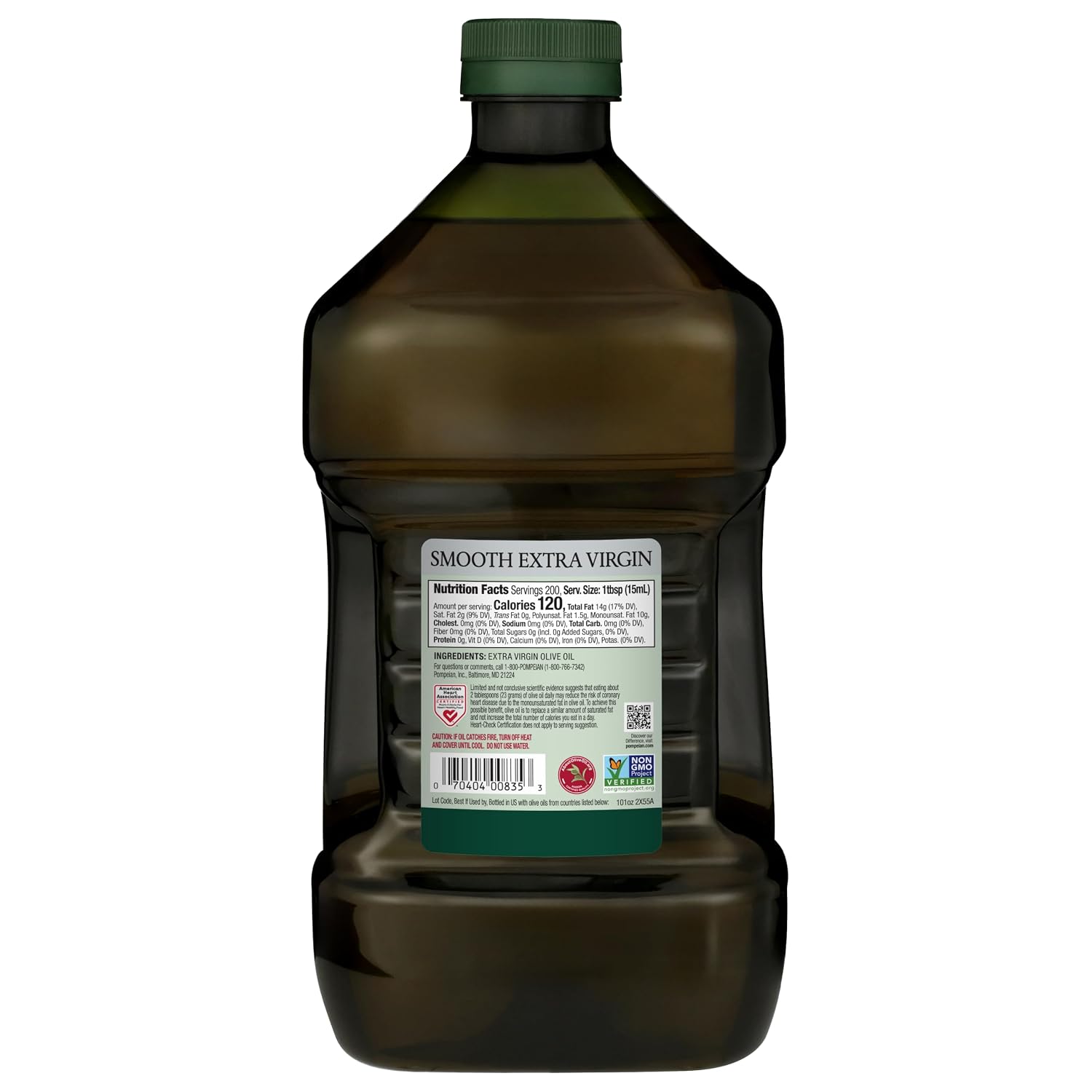 Pompeian Smooth Extra Virgin Olive Oil - 32 Fl Oz | First Cold Pressed Olive Oil for Cooking - Smooth Taste for Sauteing, Stir-Frying, and Baking