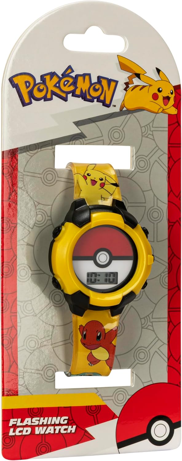 Accutime Kids Pokemon Digital LCD Quartz Watch for Boys, Girls, and Adults All Ages